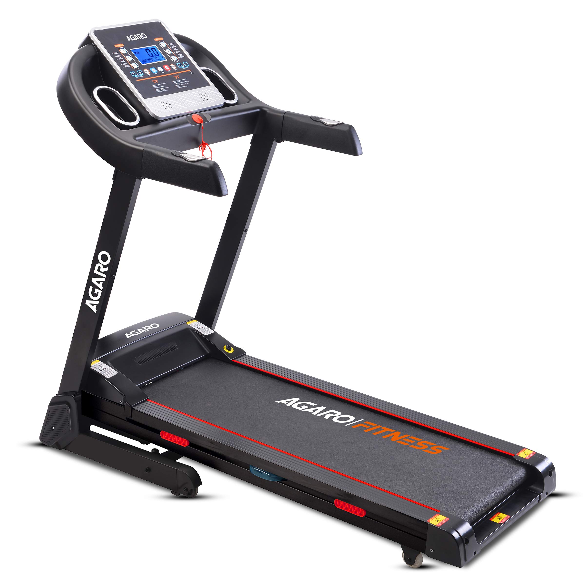 AGARO Acute Motorized Treadmill 2.25 HP (Peak 4.5 HP) Folding Treadmill with 110 kgs max User Weight with 15 Level Automatic Incline, 12 Automatic Workout Programs with Built-in Speakers (B08J43ZJZN) Amazon Price History, Amazon Price Tracker