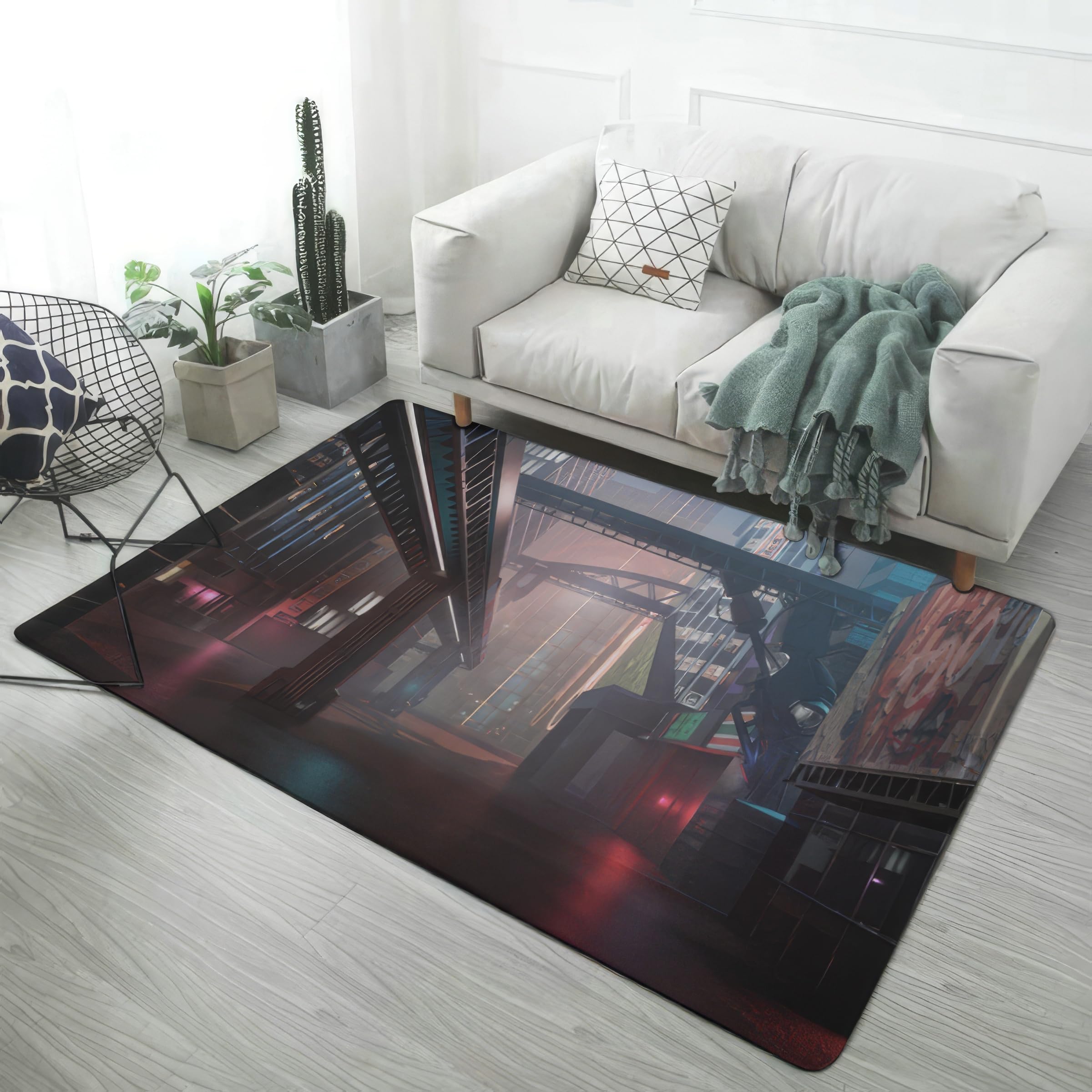 Tapis de jeu moderne cyber city, le cadeau idéal pour adolescent