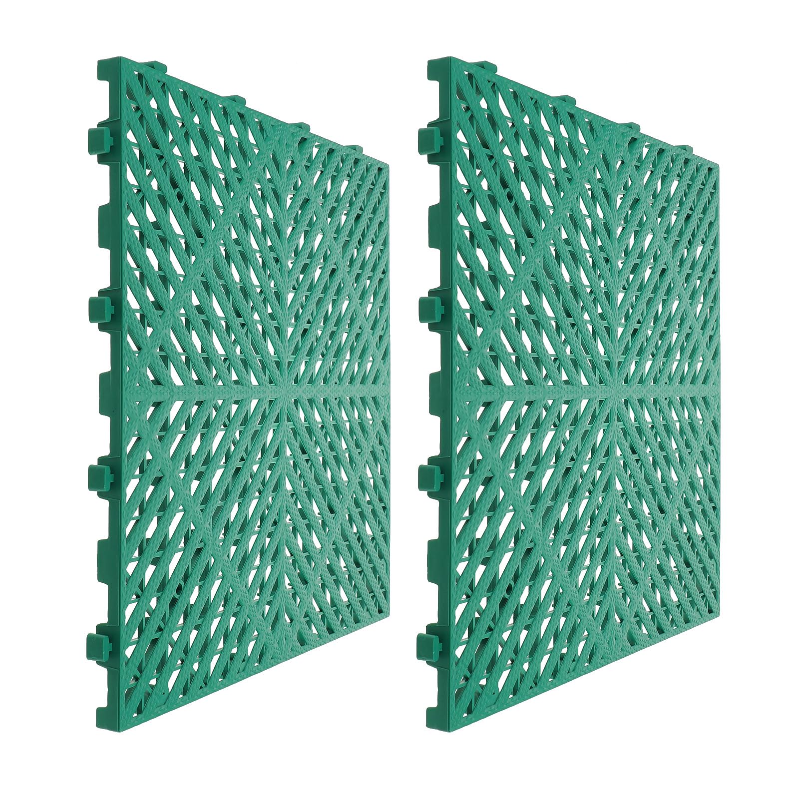 Dalles de garage robustes plastique vert caillebotis lavages - 8
