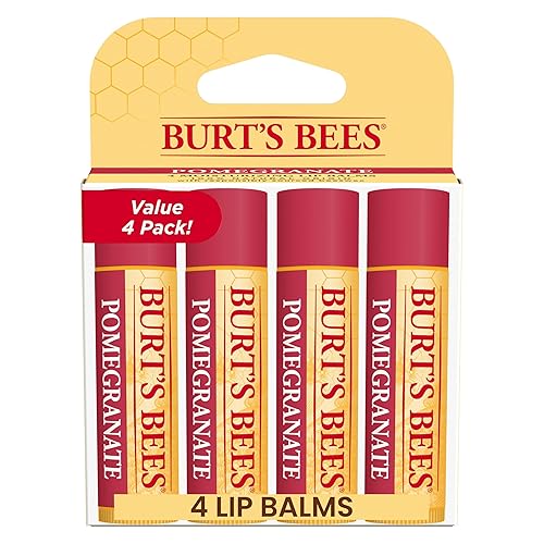 Miniatura 1 de Burt's Bees - Bálsamo labial, protector labial hidratante, totalmente natural, Original, granada (paquete de 4)