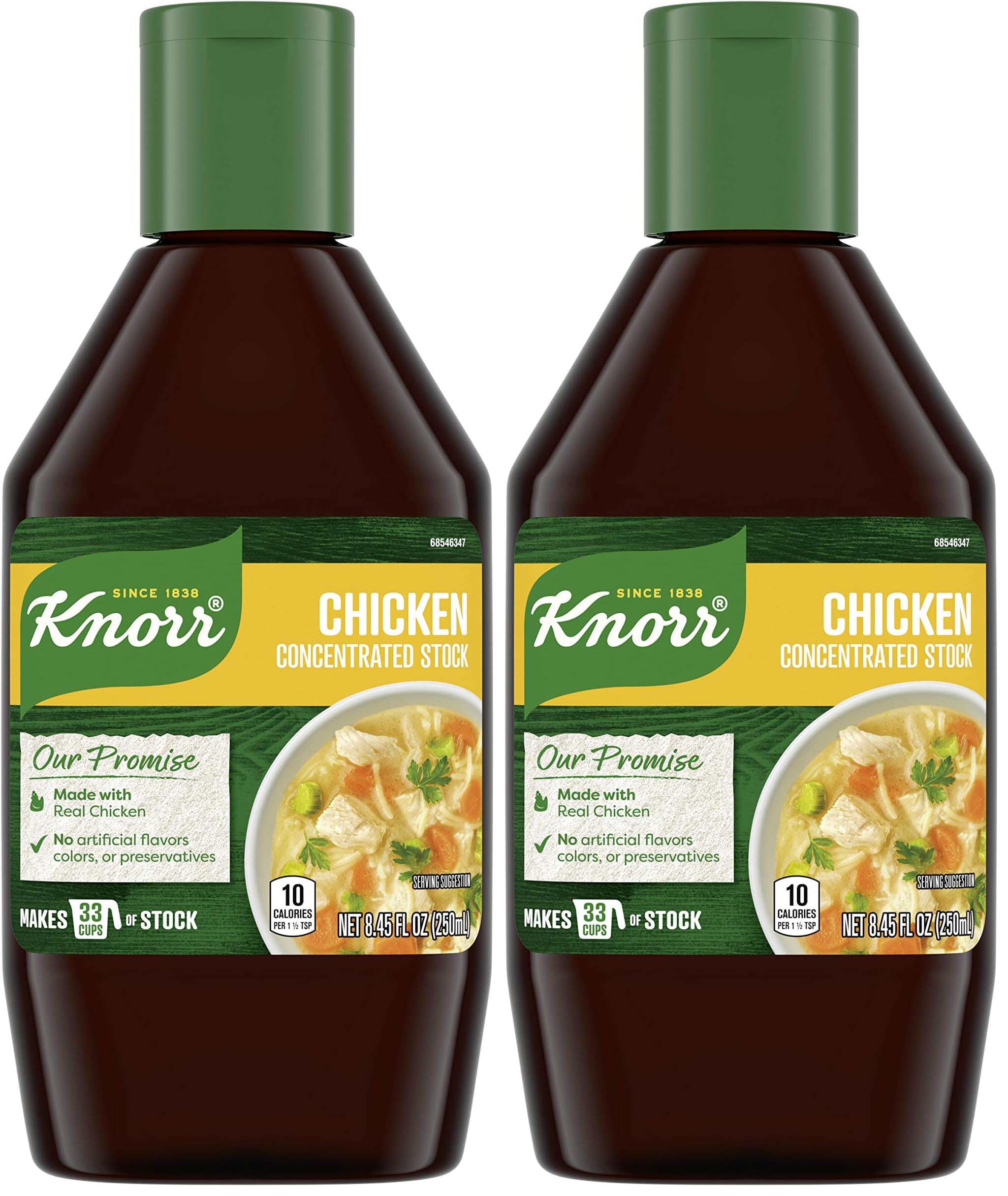 Knorr Concentrated Stock For a Flavorful and Aromatic Chicken Stock Chicken Gluten Free and No Artificial Flavors, Colors or Preservatives 8.45 fl oz (Pack of 2)