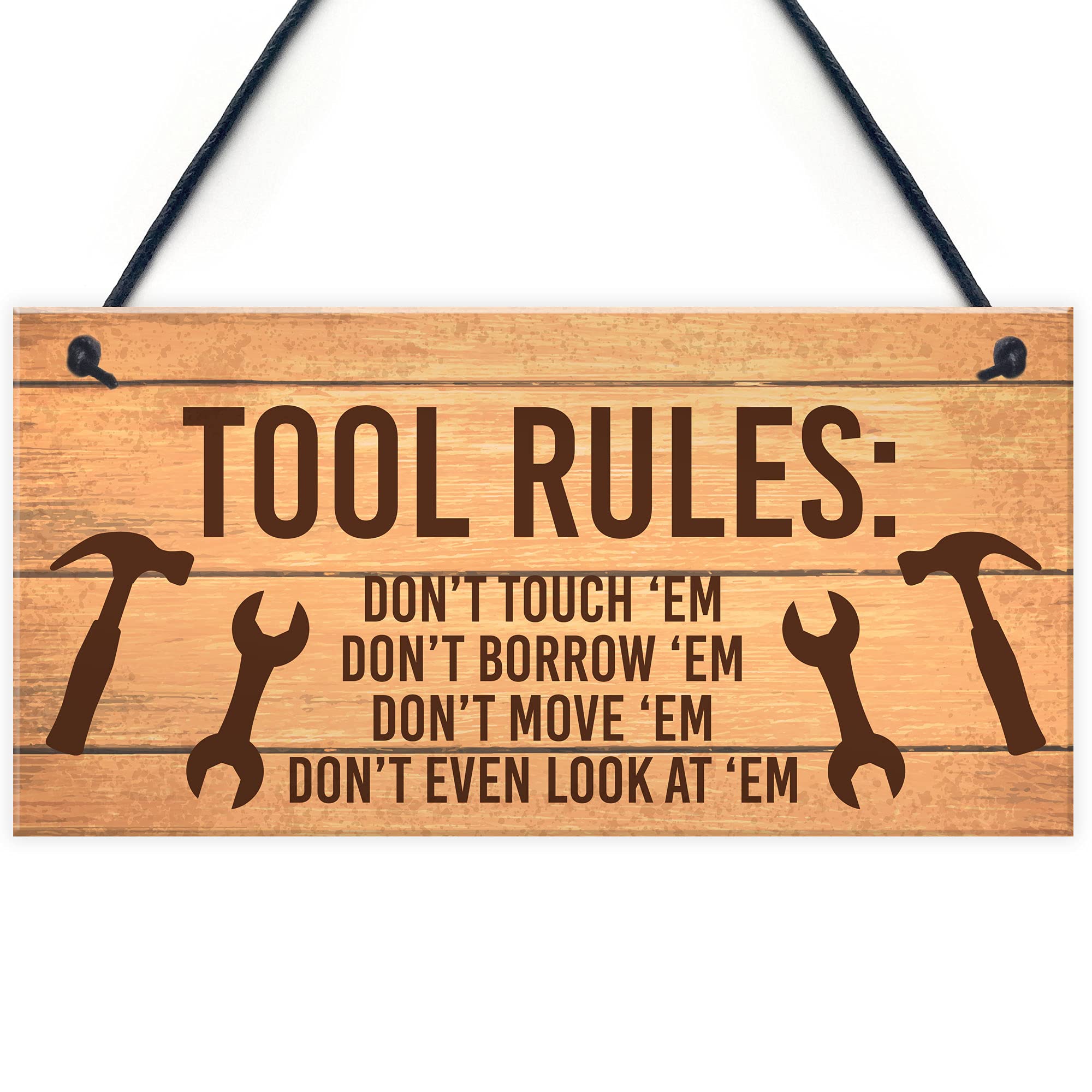 Funny Tools Sign For Man Cave Garage Shed Door Sign Gift For Men Dad Grandad