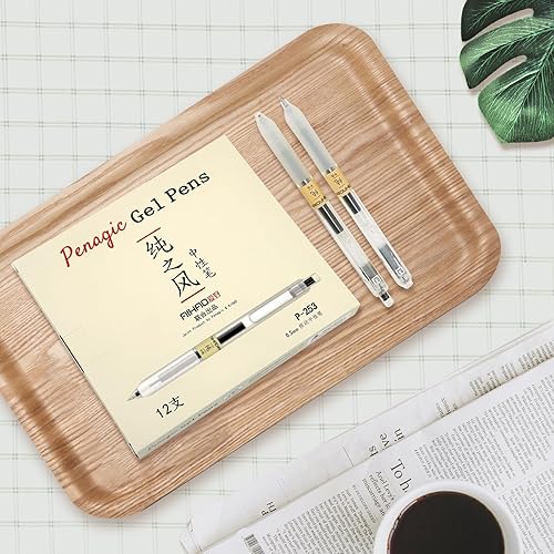 Miniatura 2 de 12 unidades, bolígrafos de gel de 0.020 in, bolígrafos retráctiles, bolígrafos negros de punta fina de 0.5, estilo de bolígrafo de gel japonés,