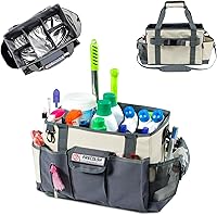 Vista 13 de Organizador grande de limpieza para proveedores de limpieza, organizador de almacenamiento de 15 pulgadas para limpieza de la casa, bolsa
