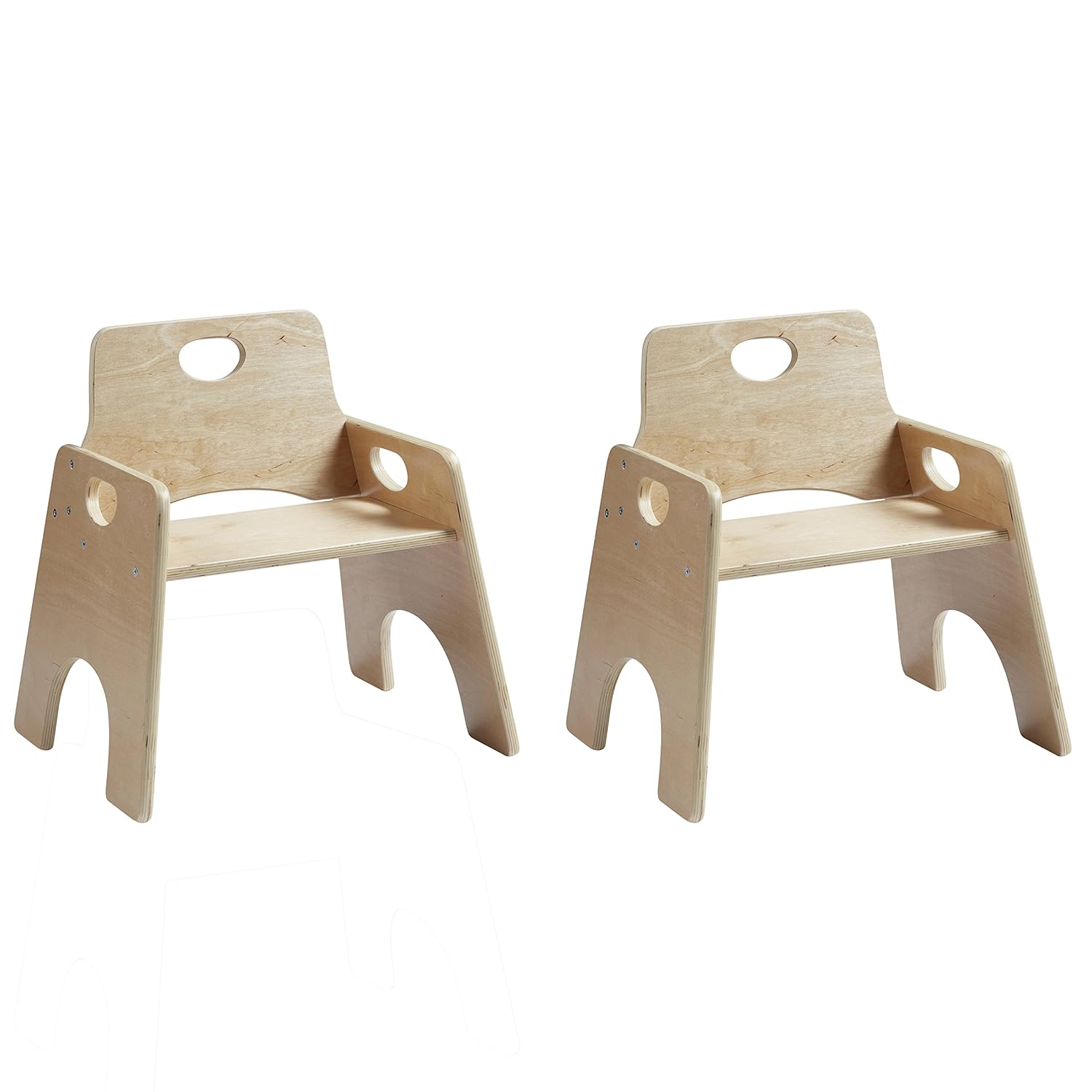 ECR4Kids 6" Stackable Wooden Chair for Toddlers Sturdy