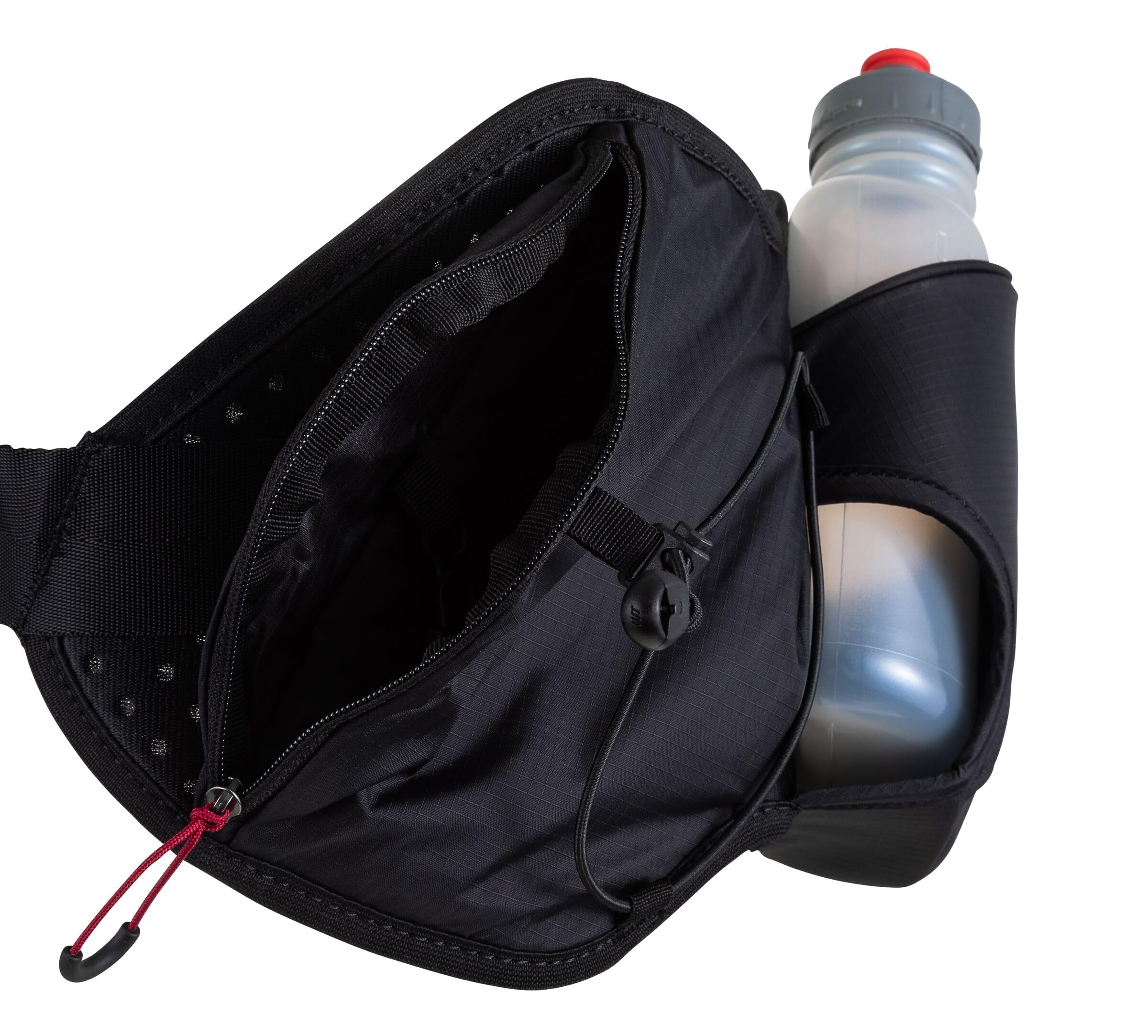 Ultraspire Essential Bottle Pack Hydration Belt, 2.0 Pitch Black, Universal (Waist Size: 28″-40″)