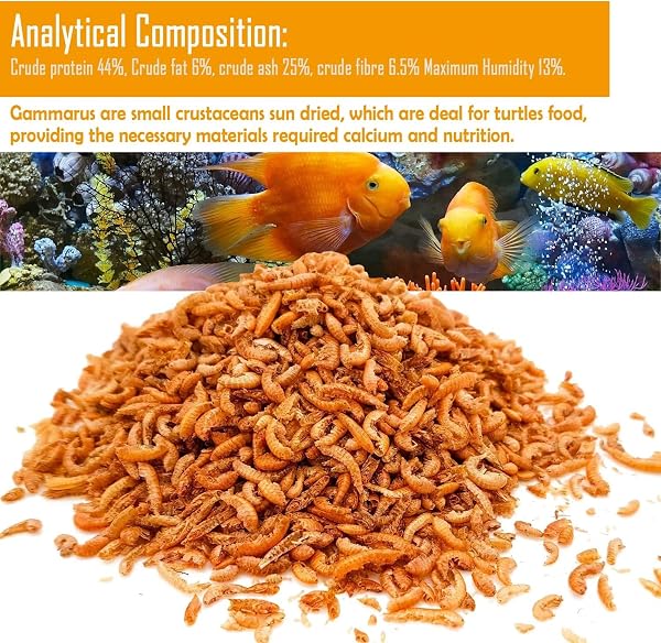 BPS Alimento Comida Gammarus para Tortugas Turtle Terrapin Food 5 Diferentes Modelos para Elegir (Gammarus Alimento 120 g) BPS-04060 - 3