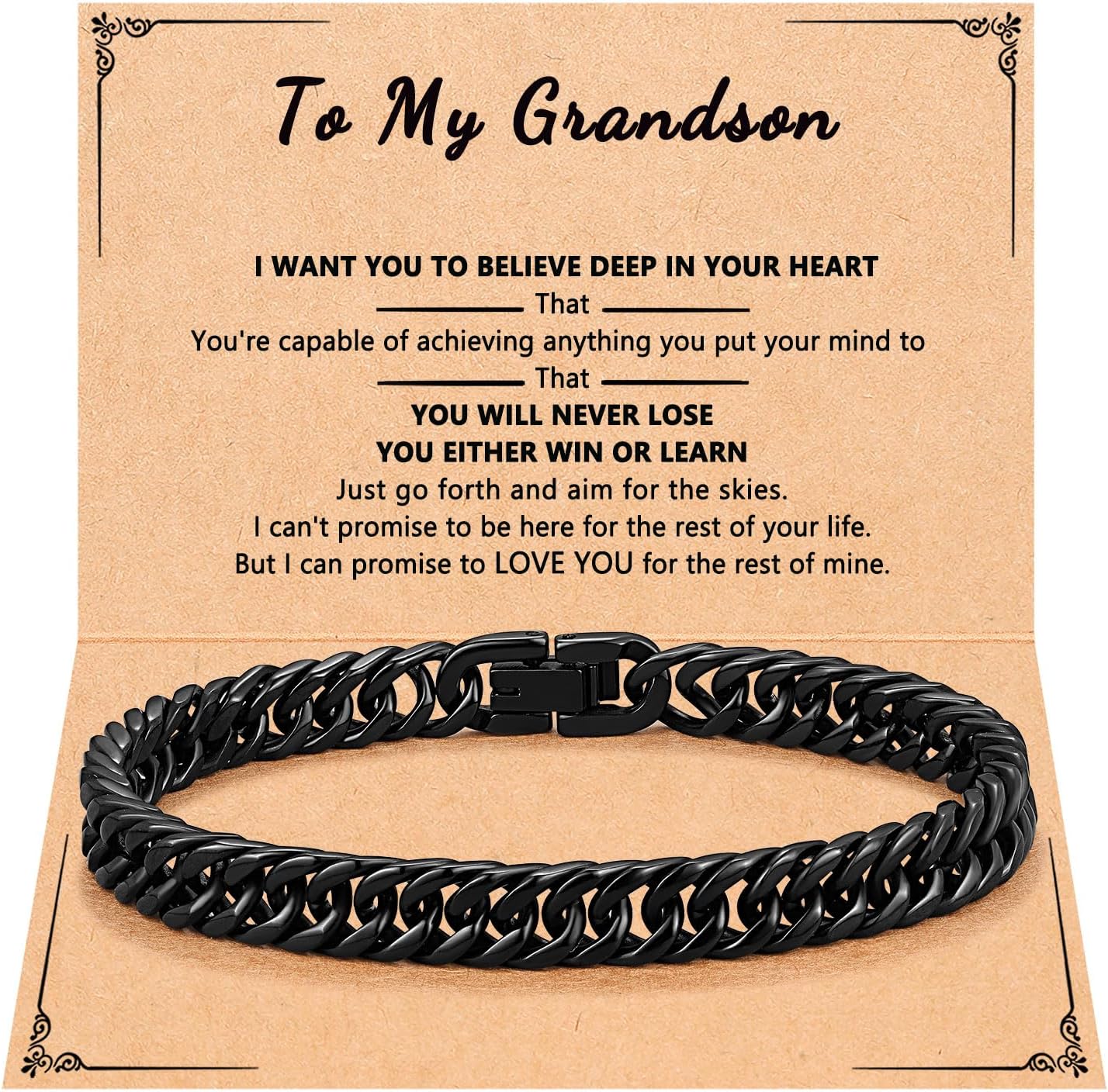 PINKDODO Stainless Steel Cuban Link Chain Bracelets for Men Teenage Teen Boys Gift ideas for Son Grandson Husband Boyfriend Brother Birthday Christmas Anniversary Valentines Day Graduation Gifts