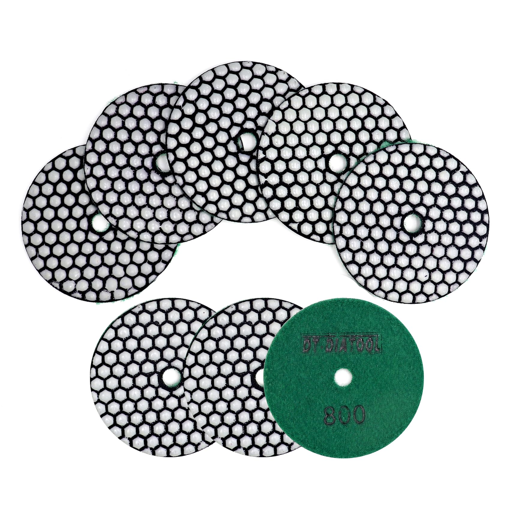 DT-DIATOOL Diamant Schleifpad 100mm 6 Stücke #800 zum Trocken/Nass Polieren Beton Zement Terrazzo Fußboden DT-DIATOOL Diamant Schleifpad 100mm 6 Stücke #800 zum Trocken/Nass Polieren Beton Zement Terrazzo Fußboden