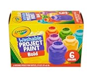 Washable Kids Paint (6ct), Assorted Bulk Paint Set for Kids, Must Have Preschool Arts & Crafts Supplies, Nontoxic, Learning Activities for Toddlers
