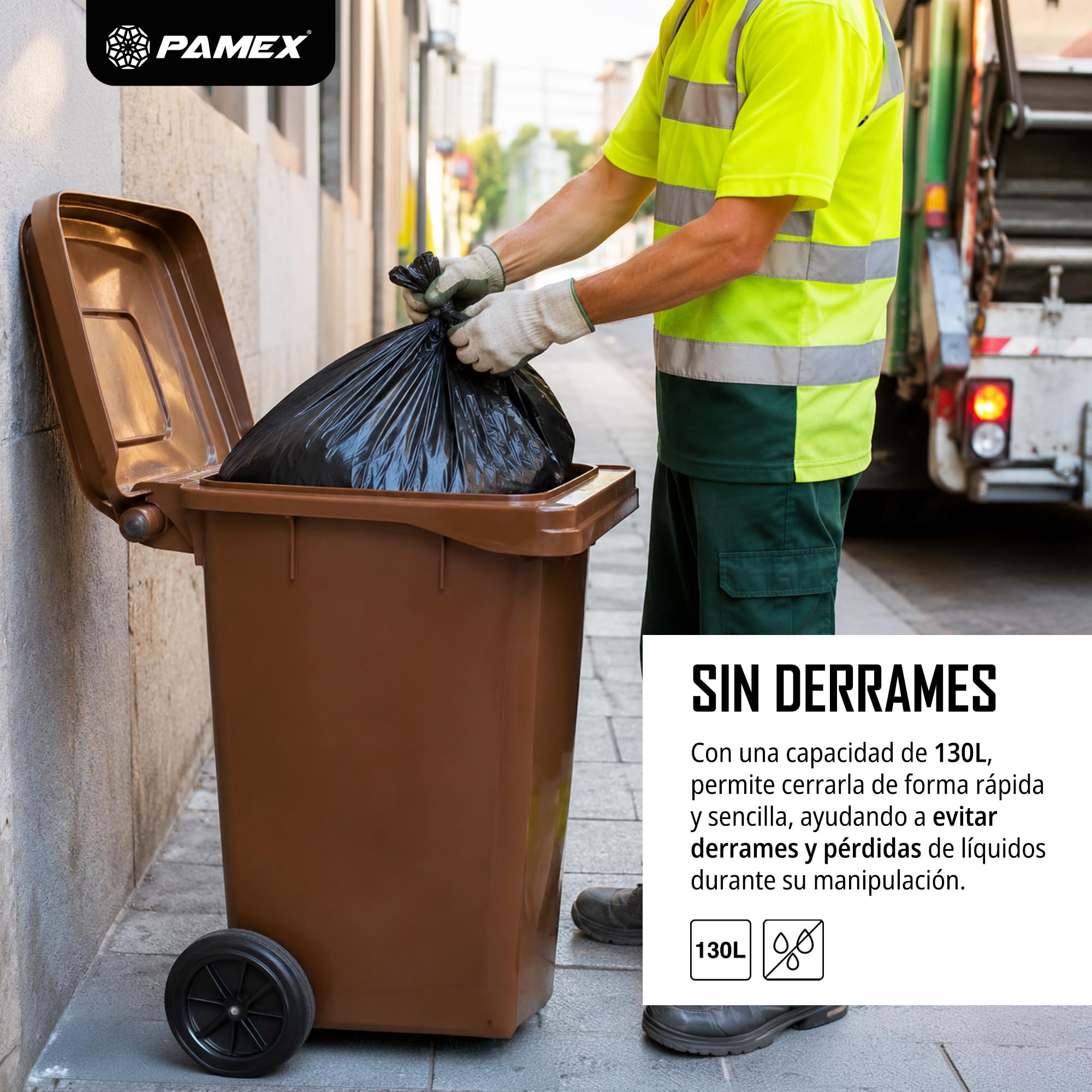 Pamex - Bolsa Basura 130l Premium Gigante Extra - 17 Sets