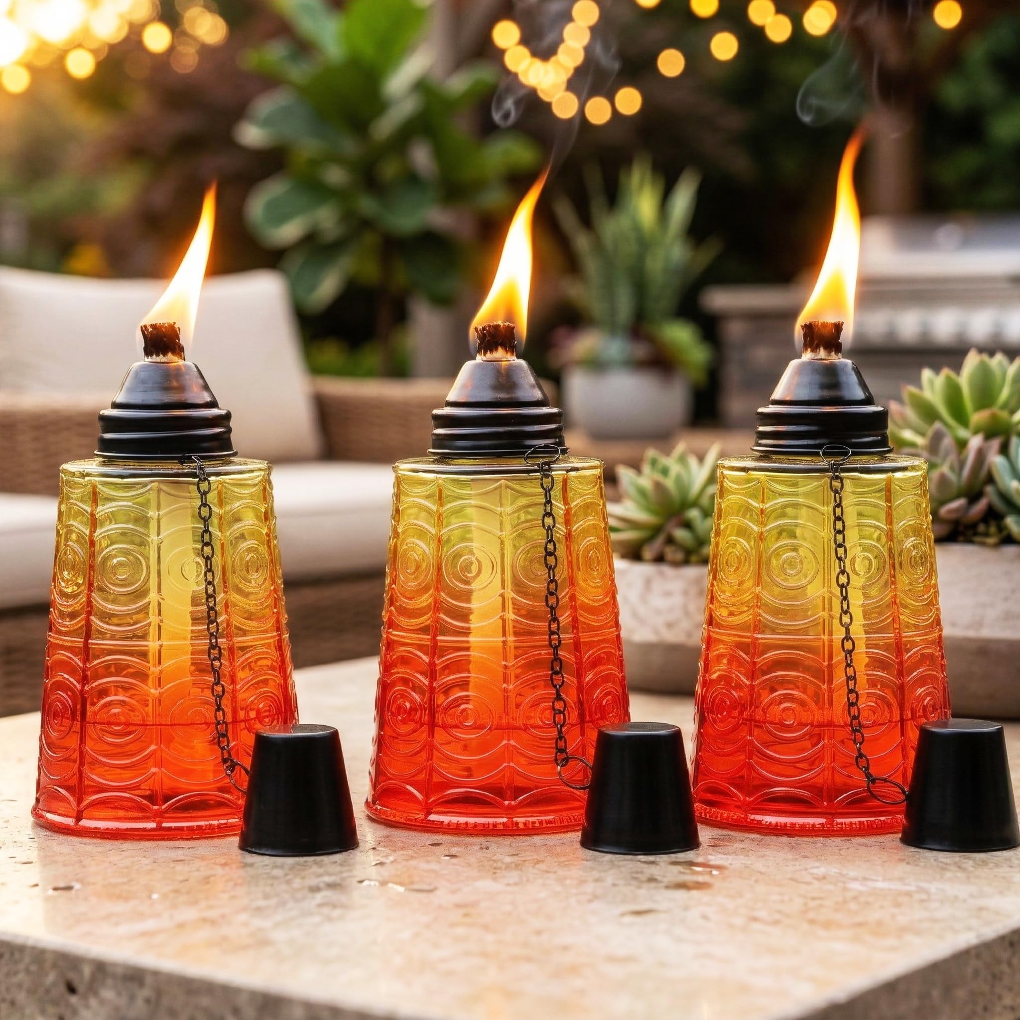希少　Baqe キャンドルオブジェ　FIRE GARDEN Amazon.com : Seraphic Citronella Torches for Outside Patio Table