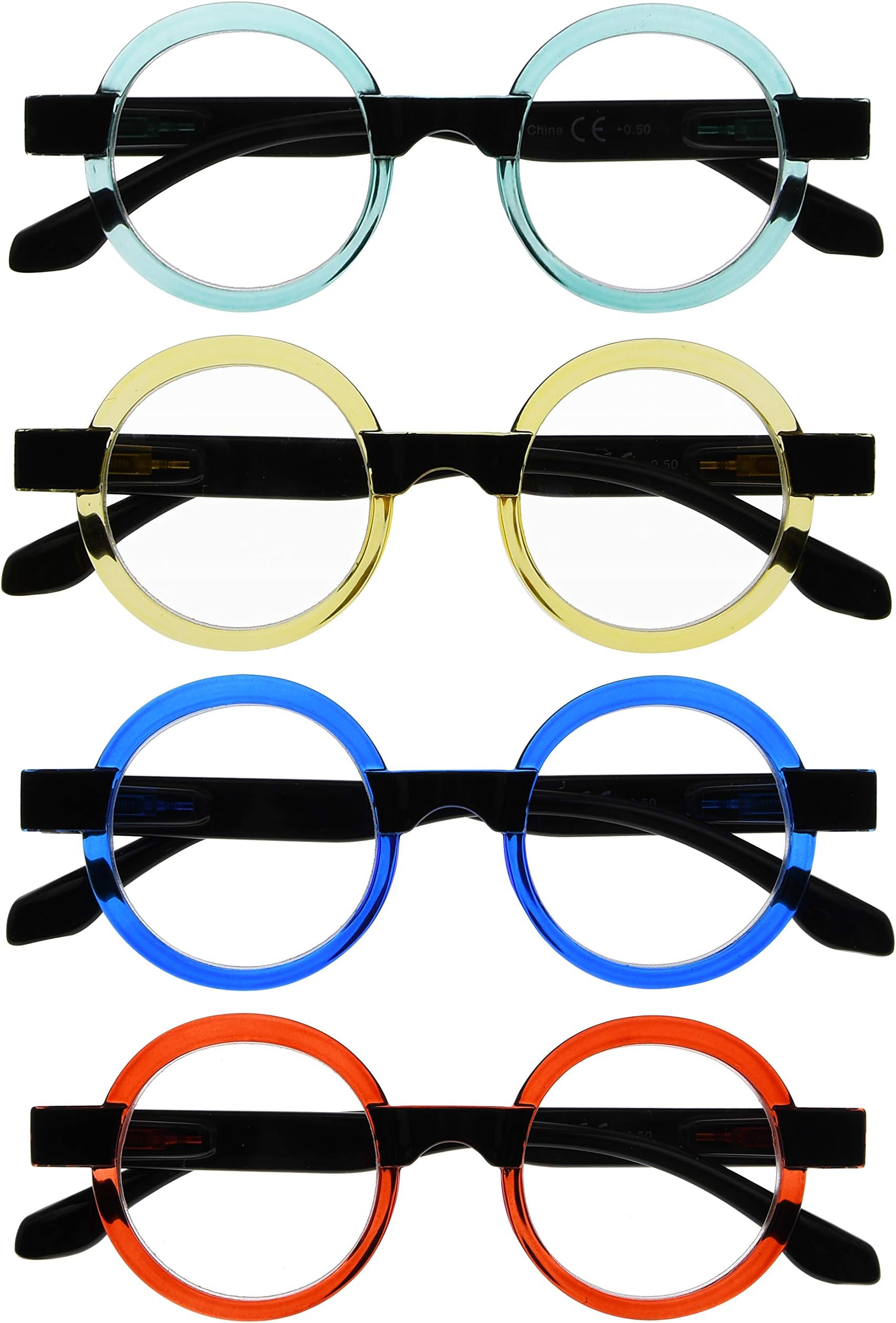 4 Pairs Cute Reading Glasses For Women Small Round Lens Readers Glasses Men