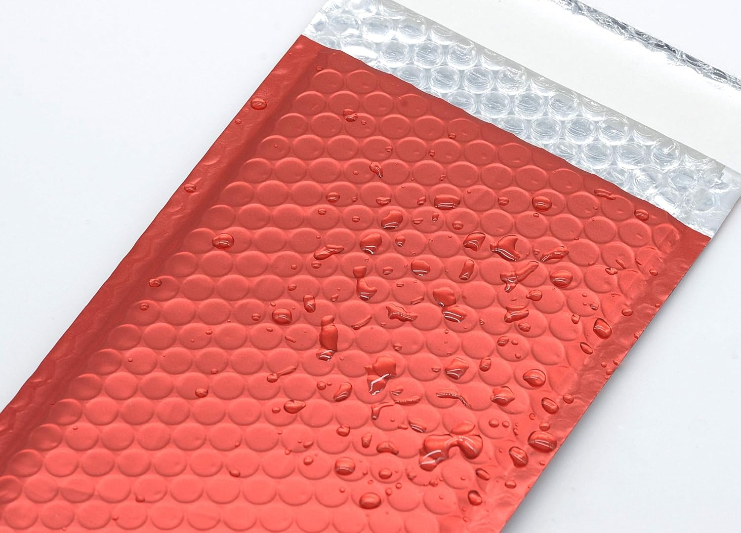 ProLine Matte Metallic Red Bubble Padded Mailers 4x8 Inch Self Seal Padded Envelopes (500)