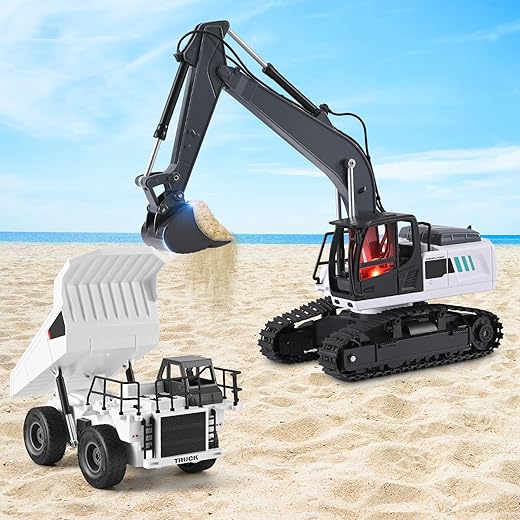 Lischwert veicoli da costruzione telecomandati, scala 1:24, escavatore RC e autocarro con...