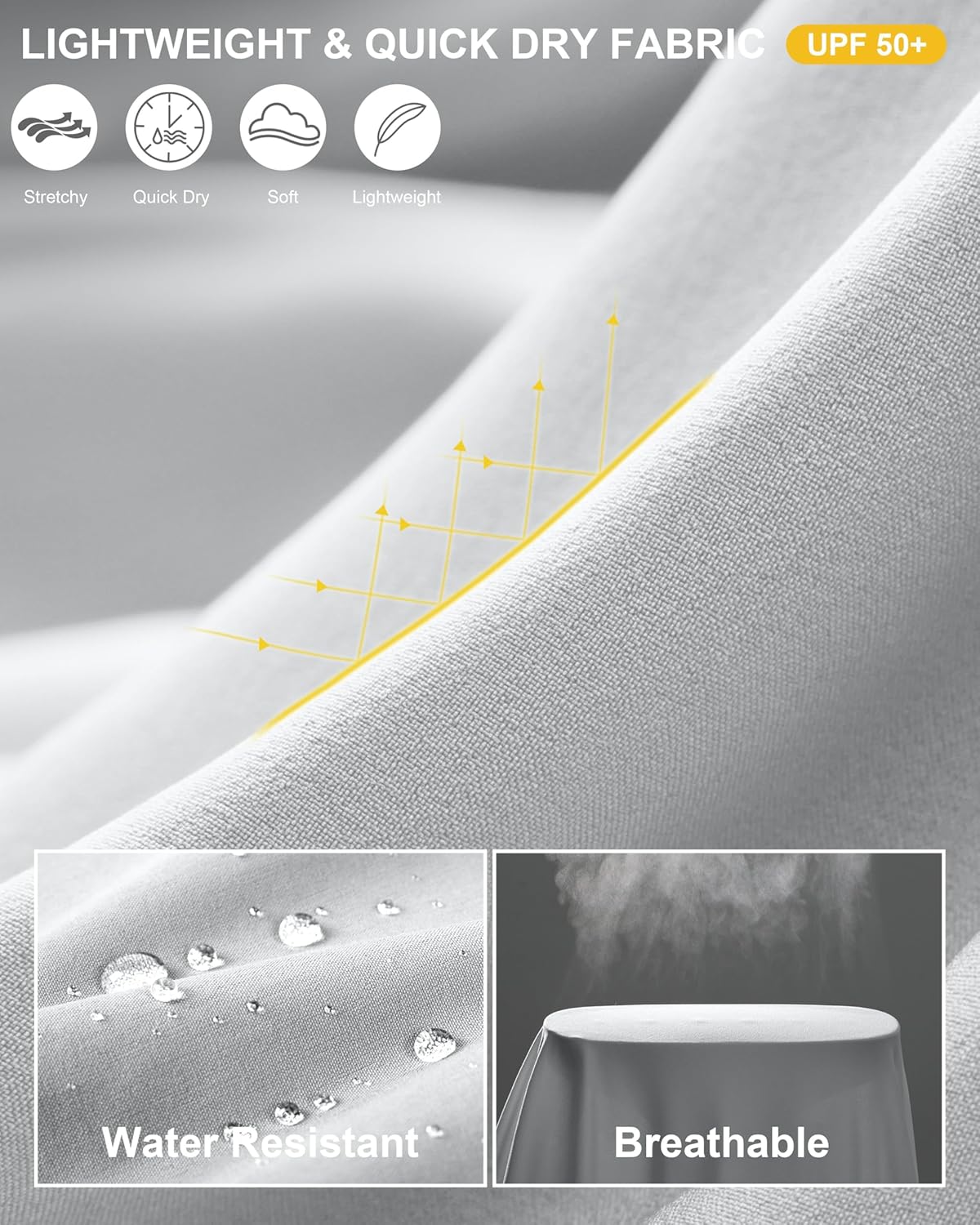 G Gradual Mens Hiking Cargo Shorts with 4 Zipper Pockets 9" Quick Dry Lightweight Casual Work Shorts for Men Golf Fishing - Image 5