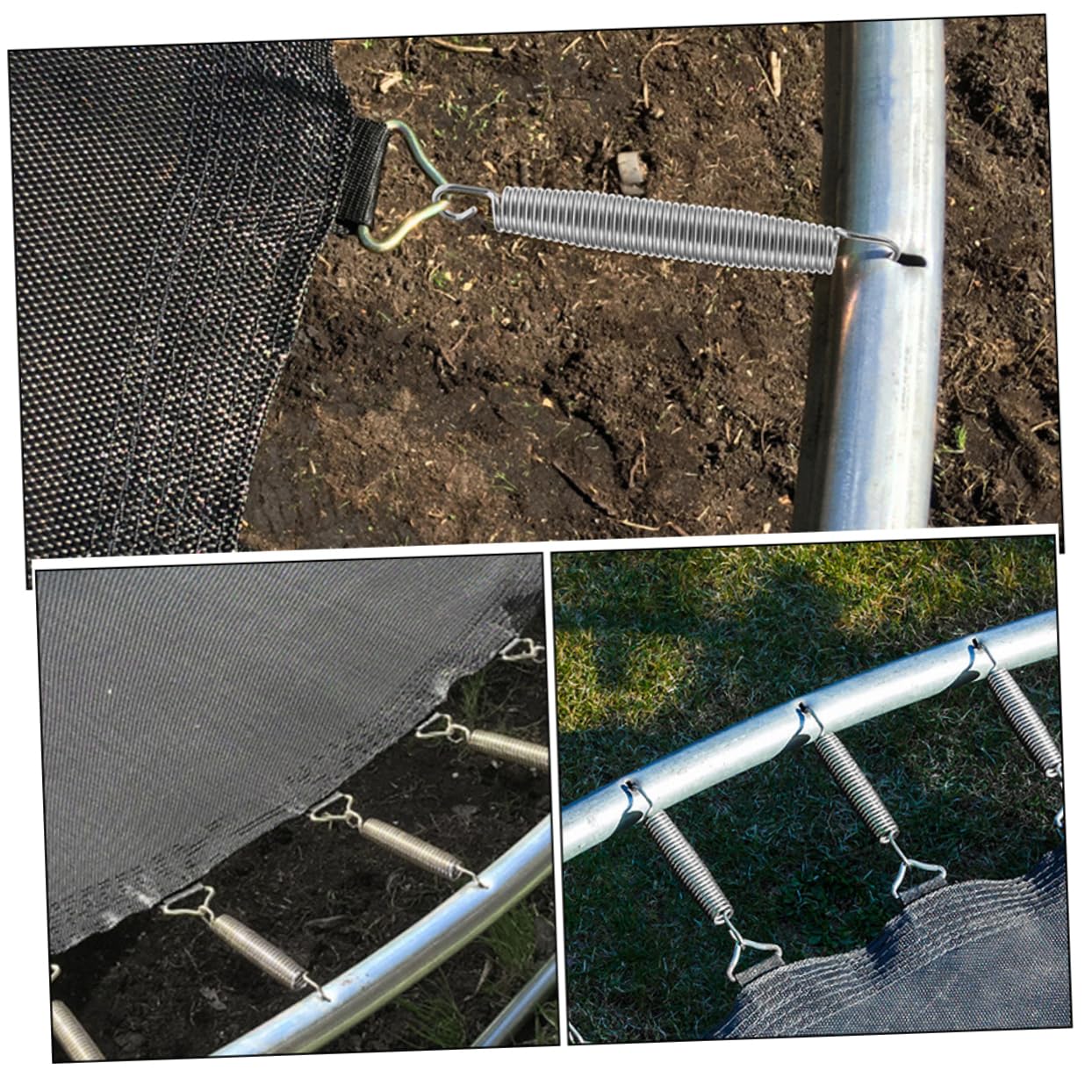 Happyyami Federn Für Trampoline Metallfedern Als Ersatz Kleine Zugfedern Mit Schlepphaken Praktische Federersatzteile Für Sprunggeräte