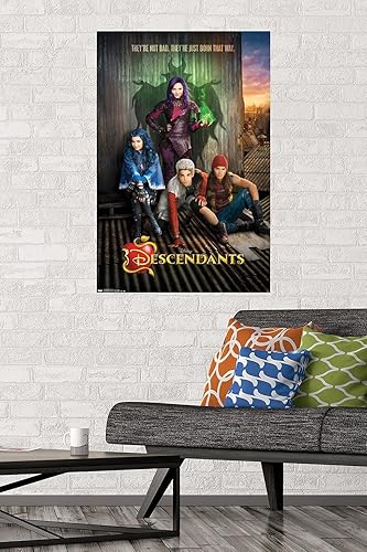 Miniatura 2 de Trends International Póster de pared con diseño de Descendants Key Art (22.375 x 34 pulgadas)