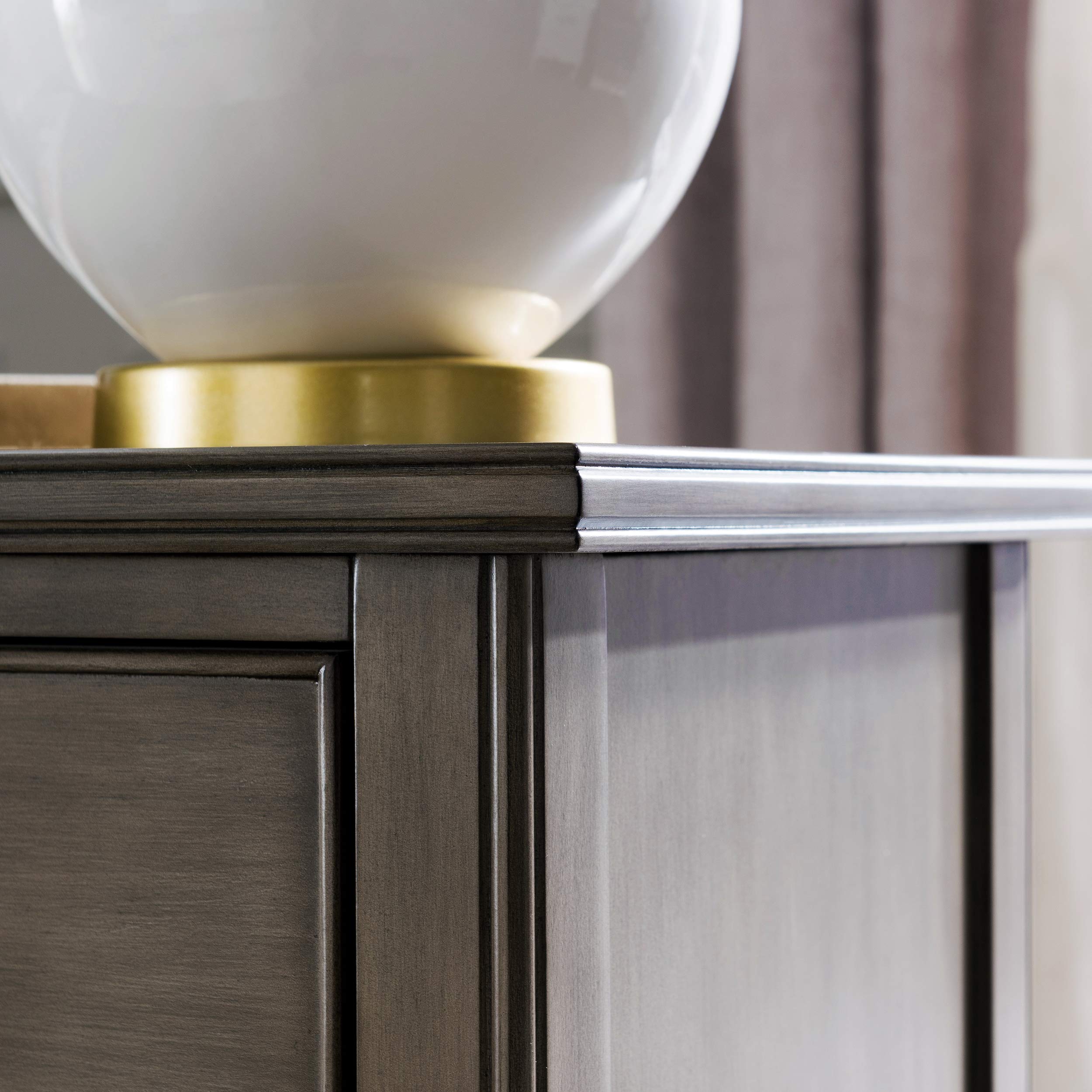 Leick Home Laurent-Comodino, Confezione da 2, Colore: Grigio Fumo, Legno