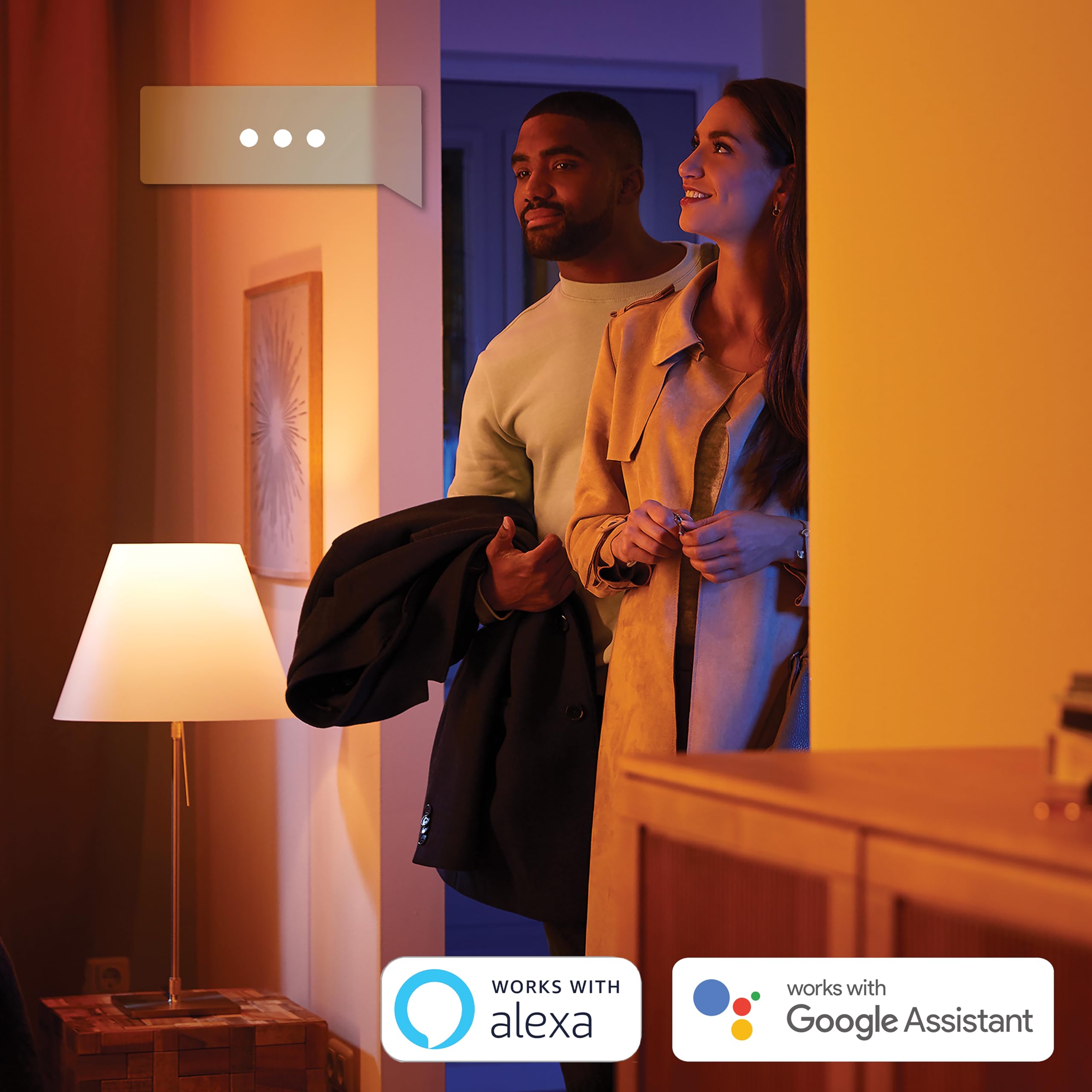 Philips Hue Starterpaket - E27 - mit 2 Standard Lampen - Warm bis Kaltweißes Licht - inkl. 1 Hue Bridge - Hue White Ambiance