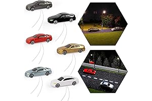 EC100 1:87 HO Scale 12-Piece Model LED Lighted Vehicles