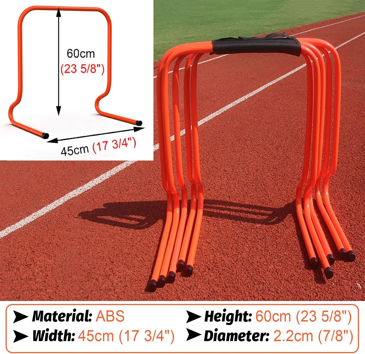 Hurdles Set of 5 Hurdles Training Tool for Strength Exercises, Outside Football Endurance Workout Hurdle Rack, Sports Speed & Agility Jumping Kits