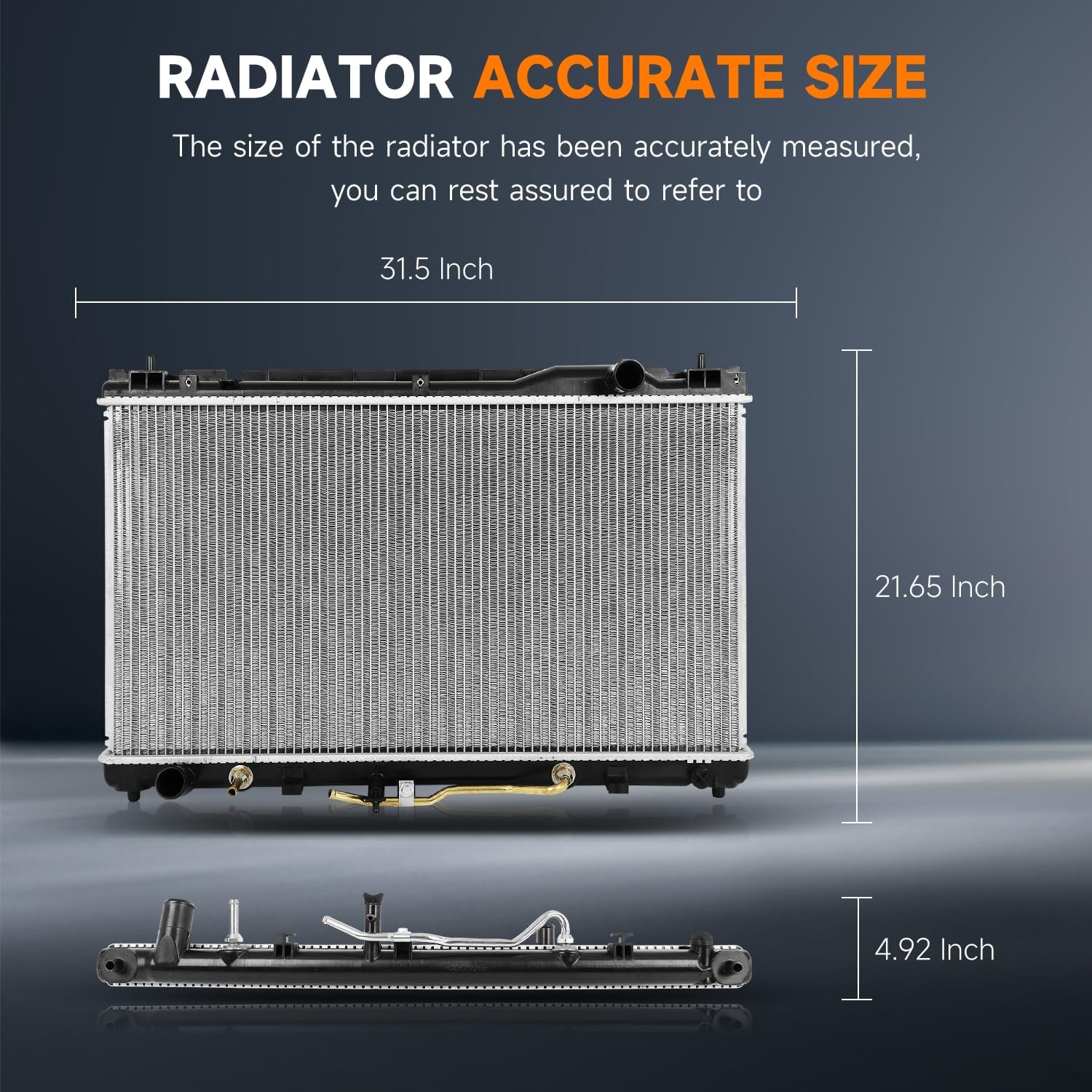 OCPTY 2434 Radiator Replacement for 2002-2003 for Lexus for ES300 3.0L 2004-2006 for Lexus for ES330 3.3L 2002-2006 for Toyota Camry 3.0L 2002-2008 for Toyota Solara 3.3L Engine Auto Parts
