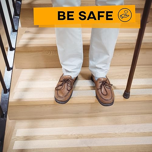 Miniatura 65 de Cinta de agarre adhesiva de seguridad para uso en escaleras, exteriores e interiores, 1 pulgada x 35 pies, impermeable, antideslizante y resistente