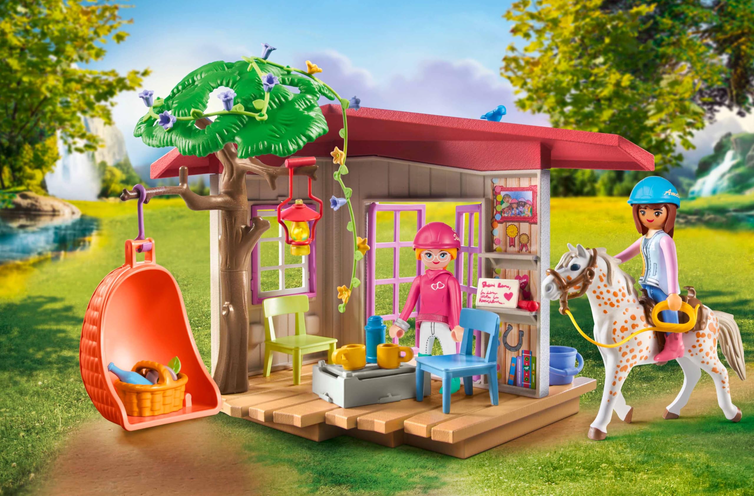 Playmobil 71638 Horses of Waterfall: Horse Fans Clubhouse, including two figures, a horse - Image 3