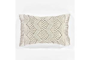 Lush Decor Studio Chevron Macrame Decorative Throw Pillow Case