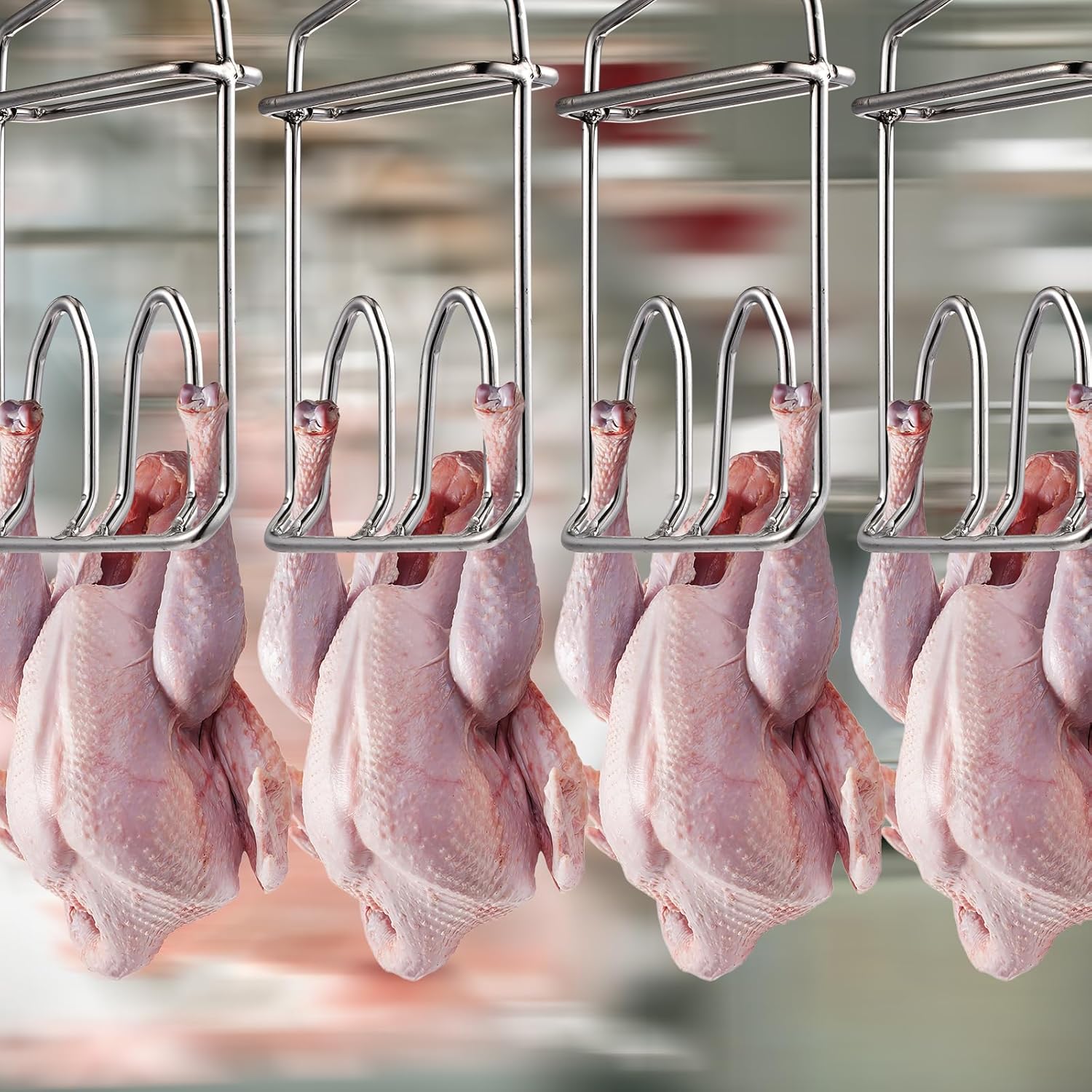 Chicken Hanger for Slaughter Stainless Steel Poultry Hook Meat Hanging Hooks for Pork Poultry Meat Processing Equipment