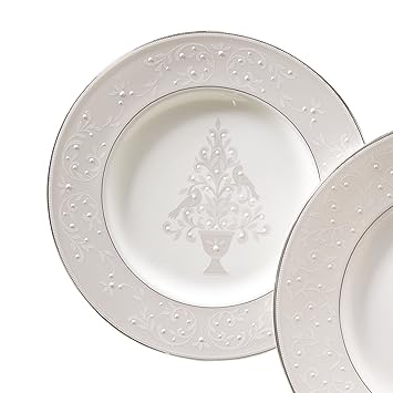 Lenox Opal Innocence Tree Accent Plate,White,Accent Plate, Tree
