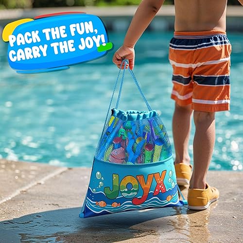 Miniatura 7 de JoyX Juego de 35 juguetes de piscina de buceo para niños de 4 a 12 años, incluye cubos de luz LED, gafas, anillos, gemas y bandidos de Toypedo,
