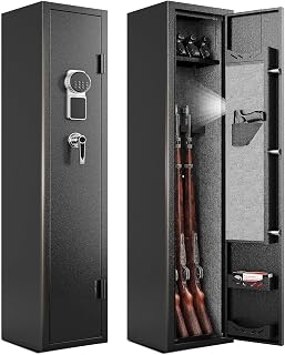 2-3 Gun Safe, Gun safes for Home Rifle and Pistols, Gun Safe for Guns with Quick Access, Gun Safes for Rifles and Shotguns with Removable Gun Racks and Pockets