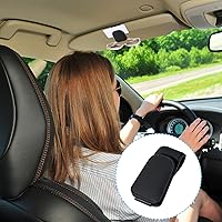 Vista 6 de Liliful 6 Pcs Sunglass Holder for Car Visor Magnetic Visor Sunglass Holder Eyeglass Hanger Clip PU Leather Sunglass Visor Clip Car Visor Accessories