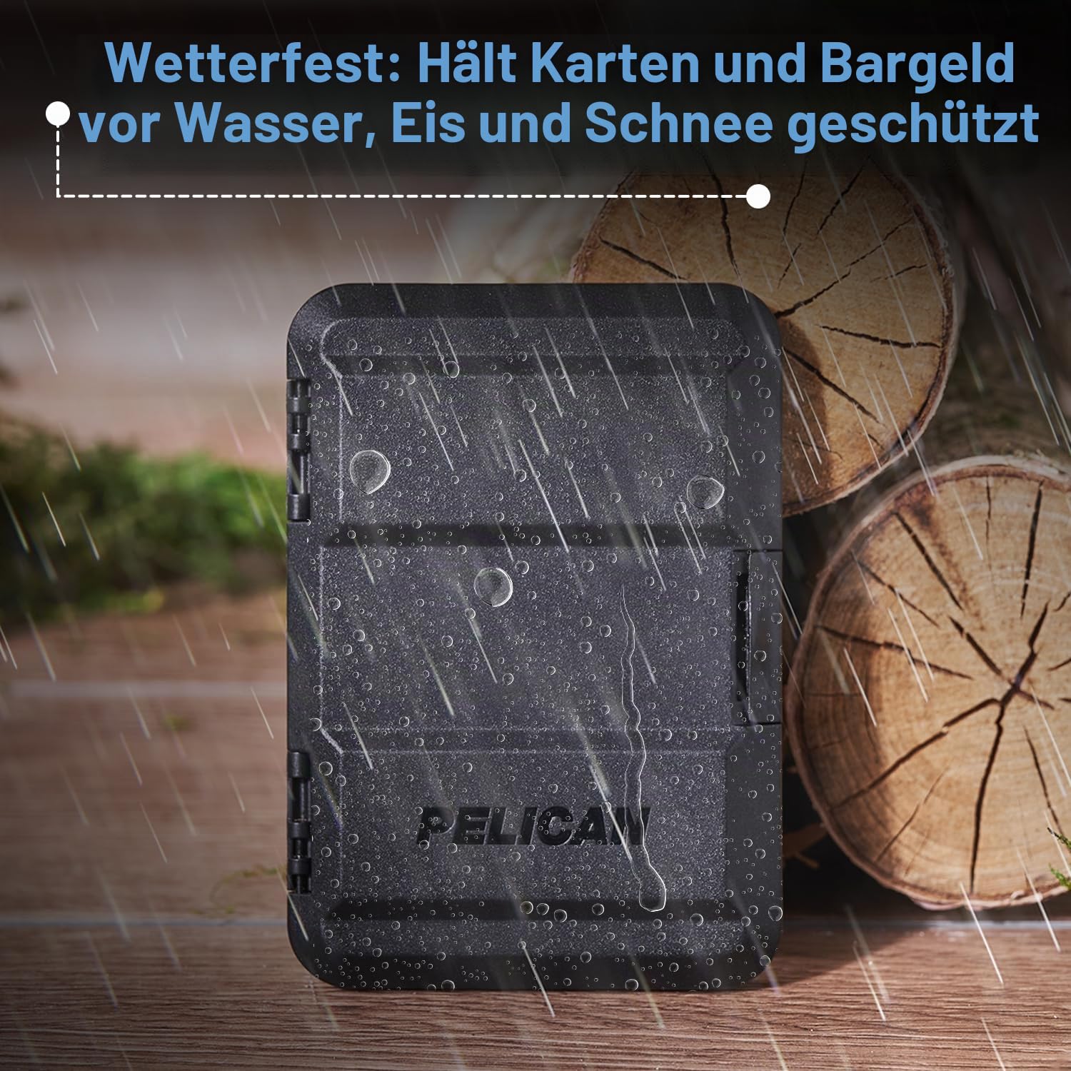 Case-Mate Pelican Magnetische Brieftasche und Kartenhalter – robuste MagSafe zum Aufstecken – abnehmbare Hartschale, leichte iPhoneBrieftasche – für iPhone 14 Pro Max 14 Pro 13 Pro Max 13 Pro Schwarz