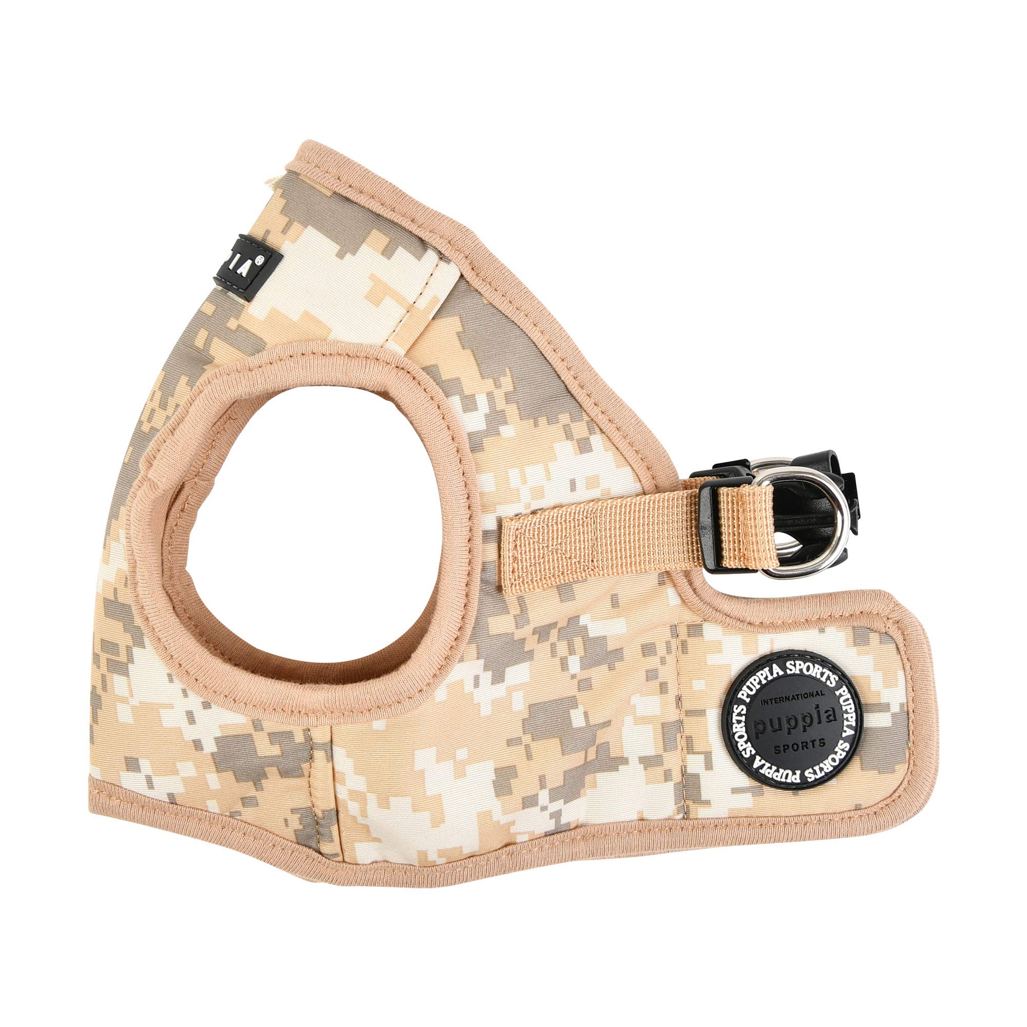 Puppia Harness B Dog Harness Harness, Beige, Camo L