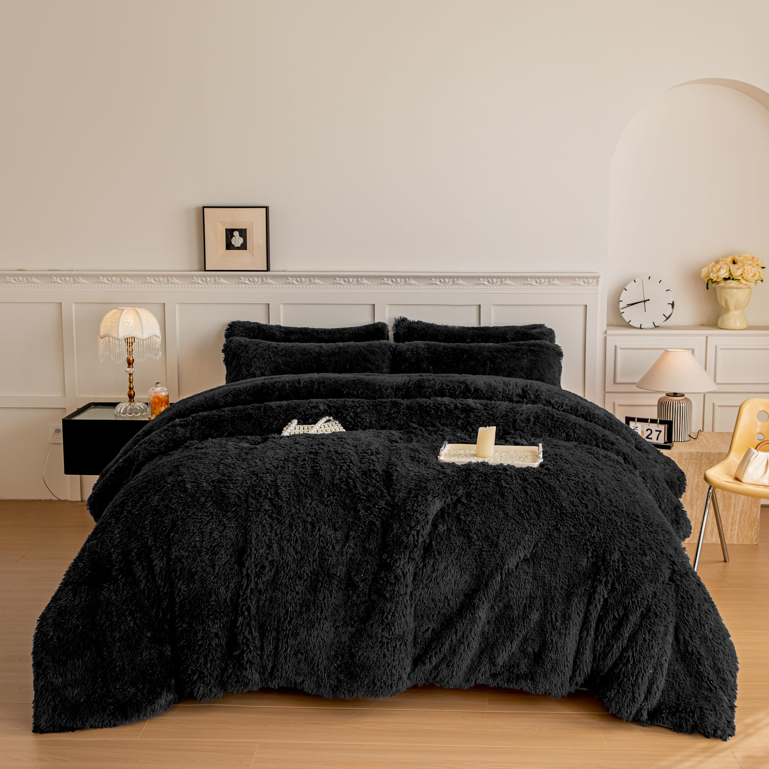 Photo 1 of **DIFFERENT COLOR(BLACK)**
BEDELITE Fleece Twin Comforter Set -Super Soft & Warm Fluffy Pink Bedding, Luxury Fuzzy Heavy Bed Set for Winter with 1 Pillow case