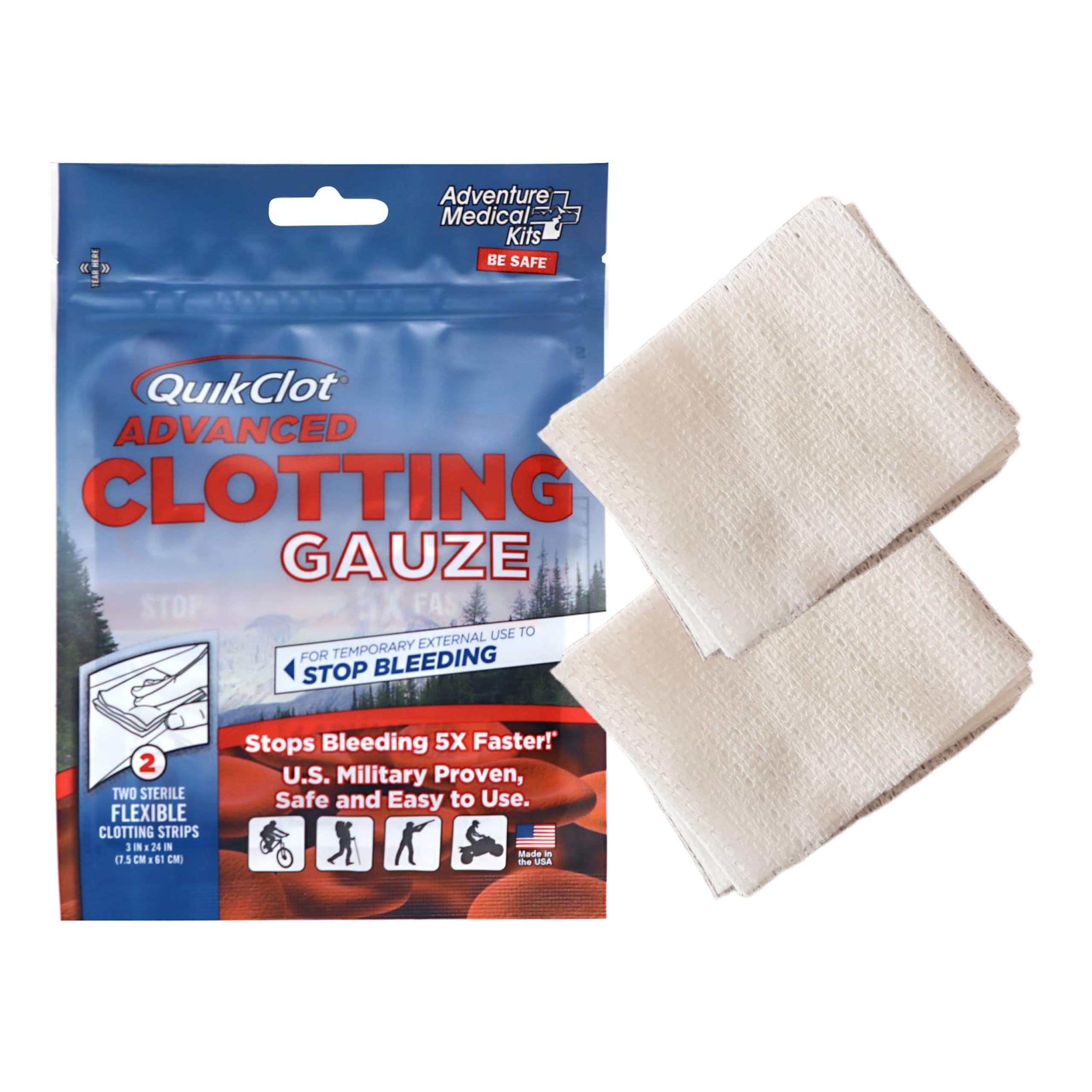 QuikClot gasa, 5020-0016, Blanco, 1, 1