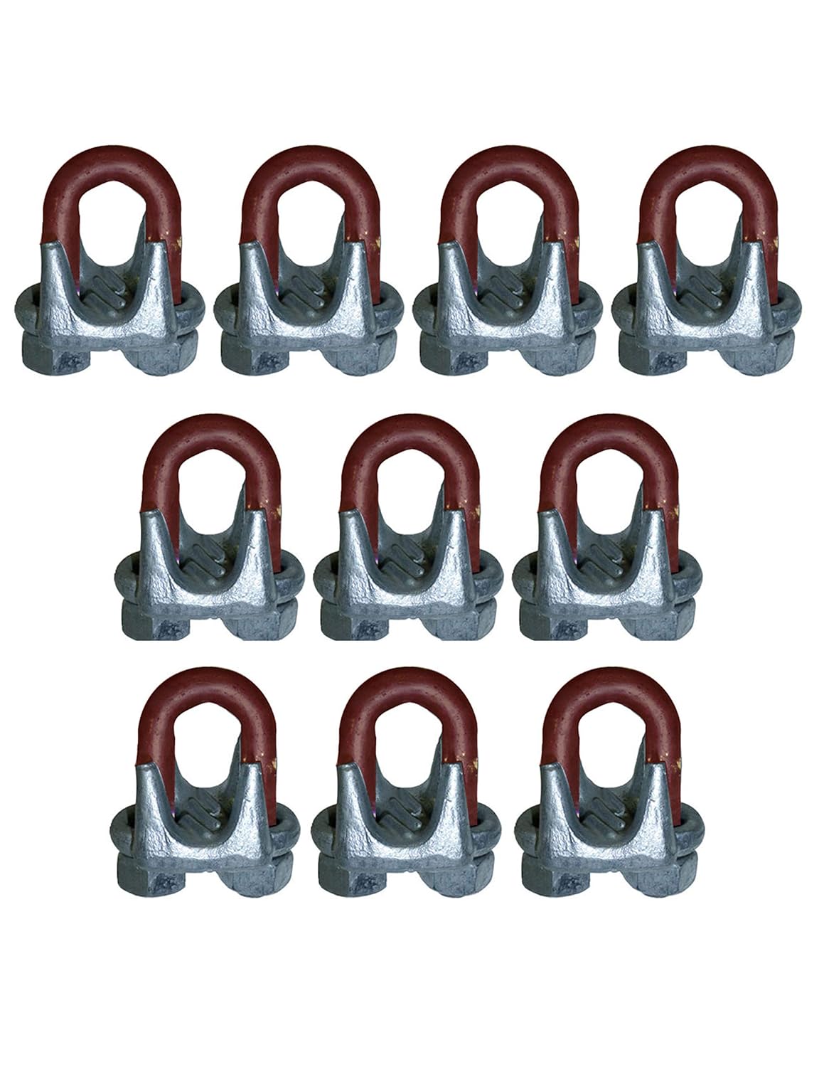 10 Pack - 5/16 Drop Forged Wire Rope Clips/Clamps/U-Bolts/Wire Rope Clips/Fencing/Repair