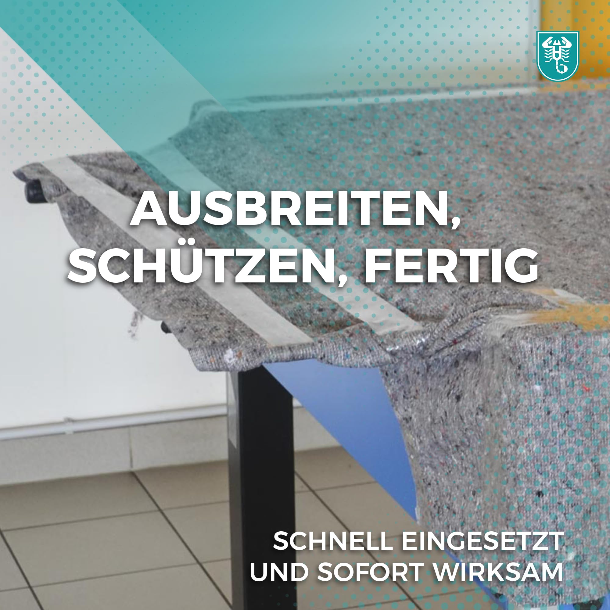 Scorprotect® Packdecke 10er Set 1,50 x 2,00 m – robuste Umzugsdecke 330-350 gr/m², Möbeldecke mit festen Kanten, beidseitig versiegelt, ideal für Transport, Möbel Schutz und Lagerung