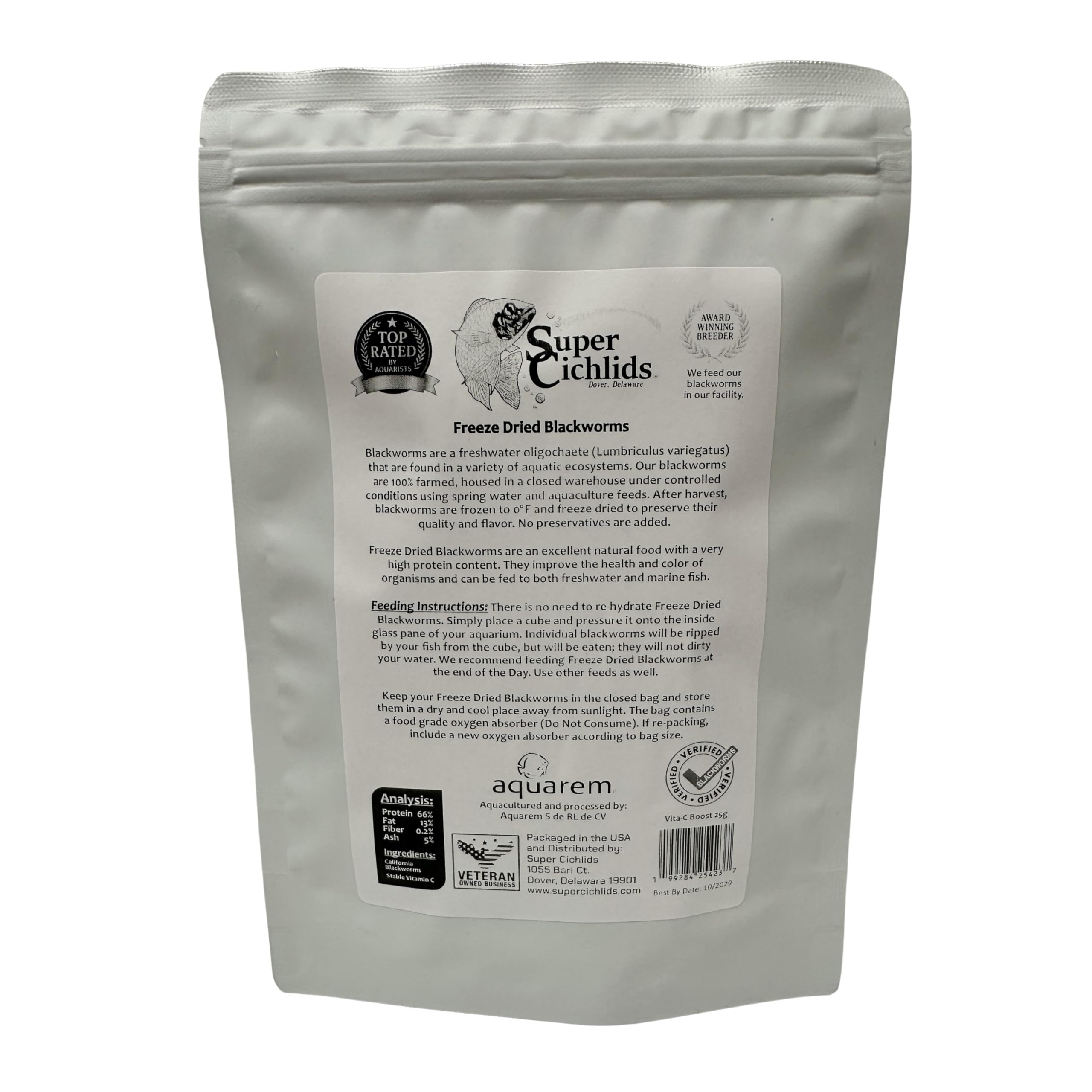 Super Cichlids Alimento per pesci d'acqua dolce e salata con vitamina C Boost – Supporto immunitario per pesci d'acqua dolce e salata