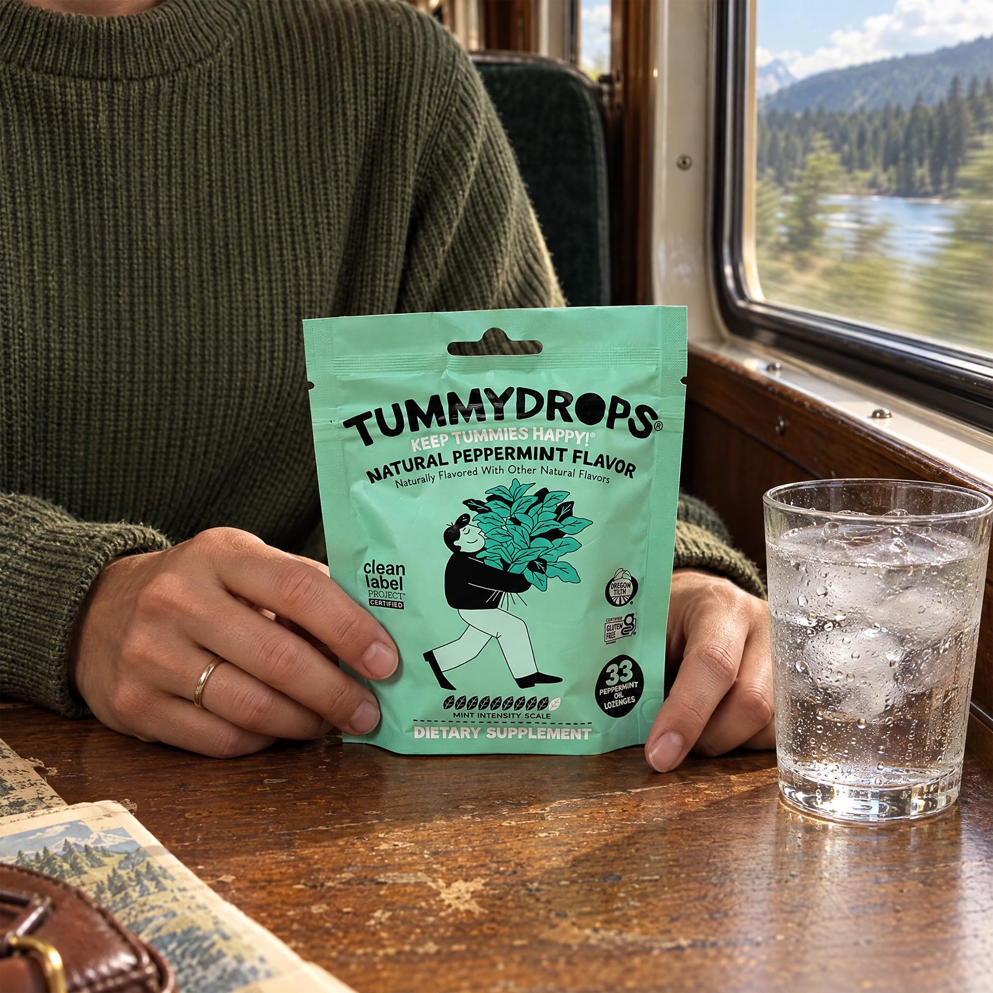 Tummydrops Natural Peppermint Lozenges, 33 ct, for Queasy Stomachs — Amazon image 3