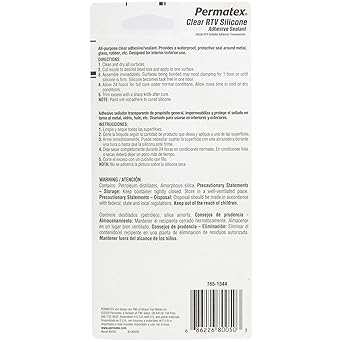 Permatex 80050 Clear RTV سيليكون لاصق مانع التسرب ، 3 أونصة