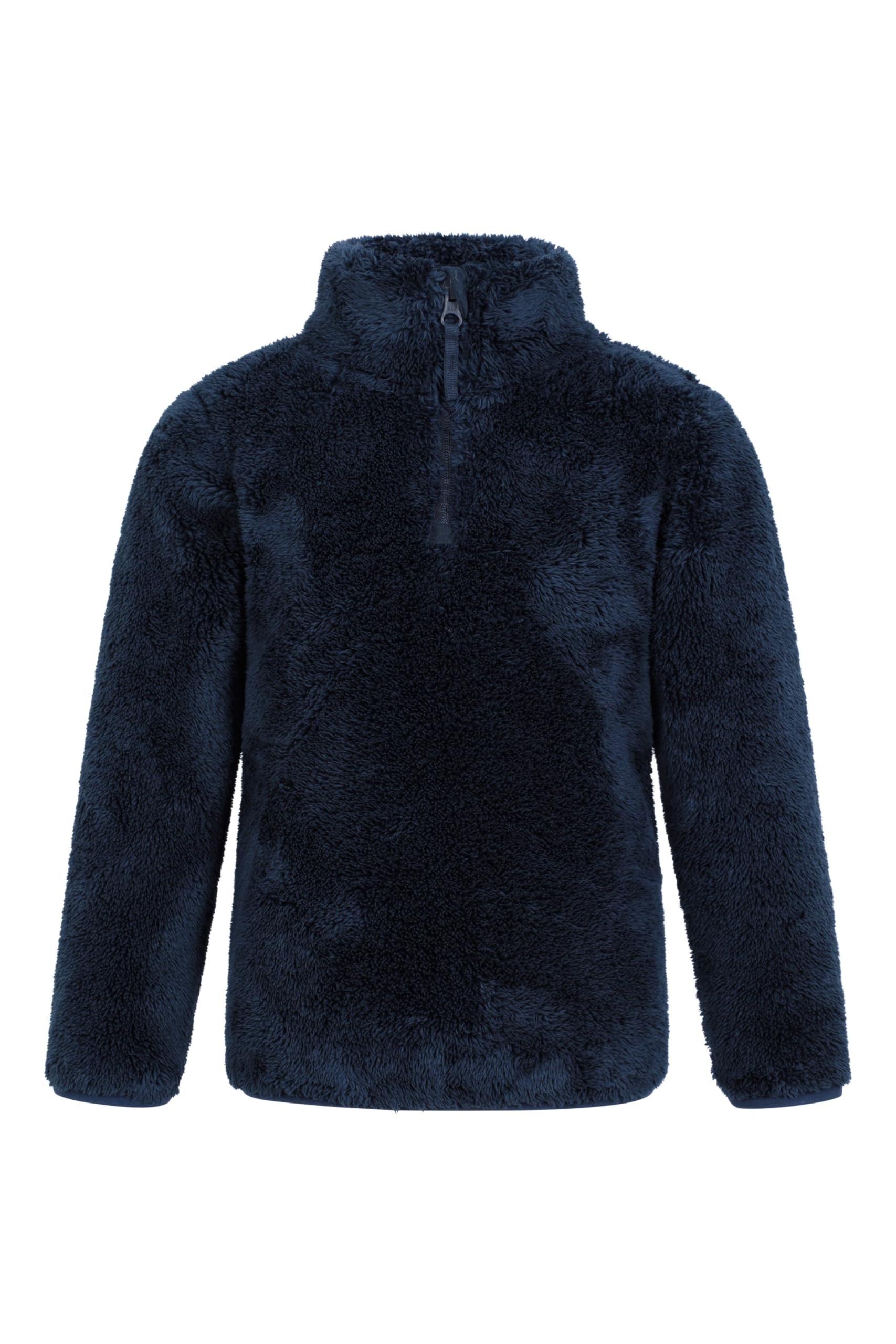 Mountain Warehouse Teddy Kids Unisex Half-Zip Fleece - Lightweight Breathable, Warm & Cosy, Sweatshirt For Boys & Girls - Best for Spring Summer & Outdoors Navy Kids Size 7-8 Years
