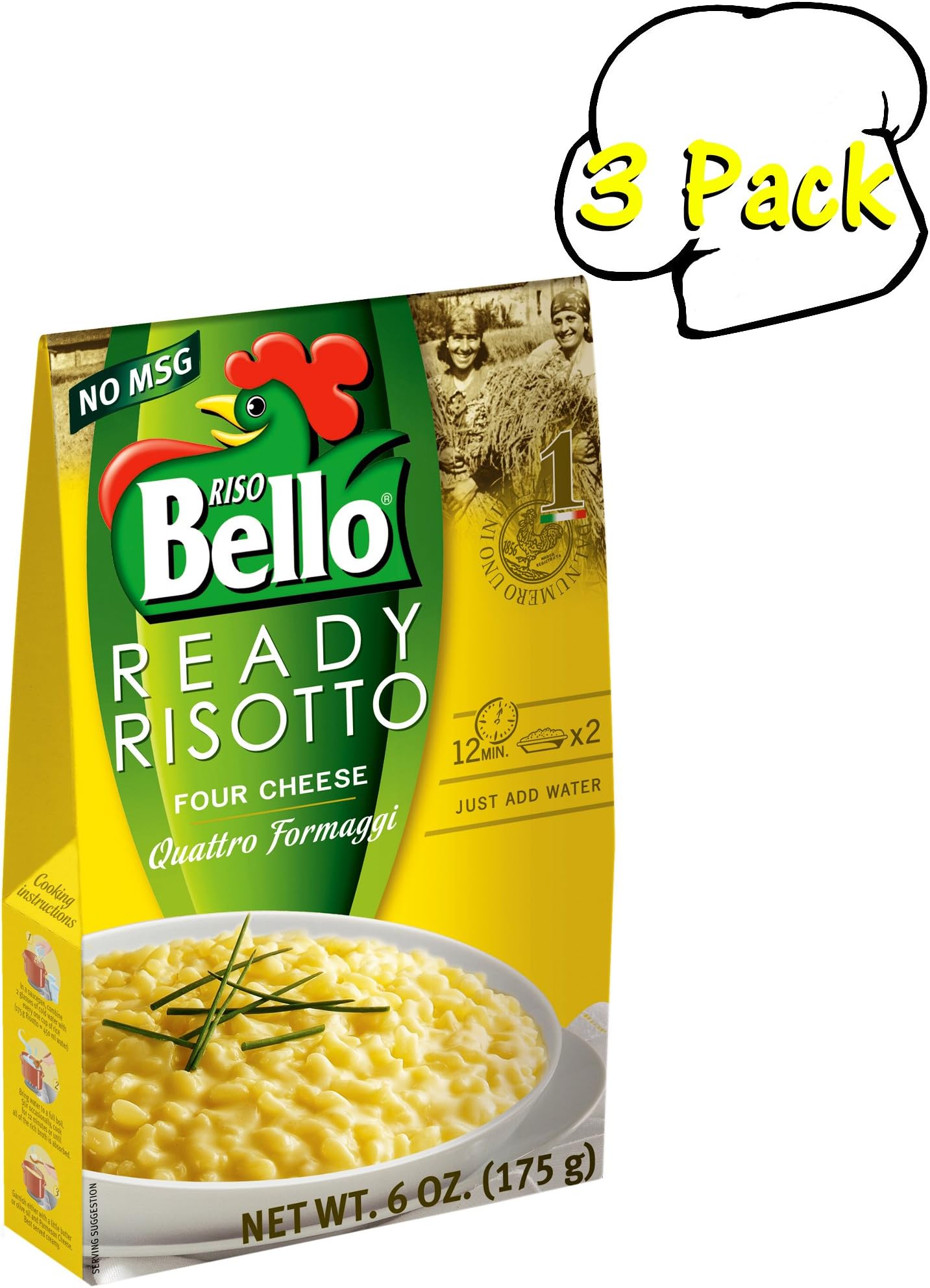 Italian Four Cheese Ready Risotto, 6.2 Ounces, 3 Per Case