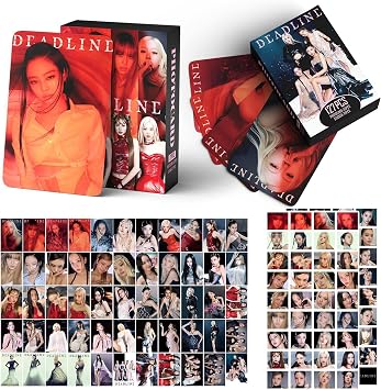 MXP 127PCS Postcards BP LOMO Cards DEADLINE Merchandise Featuring Jisoo, Jennie, Lisa And Rose 55PCS Photos Cards And 57pcs Stickers