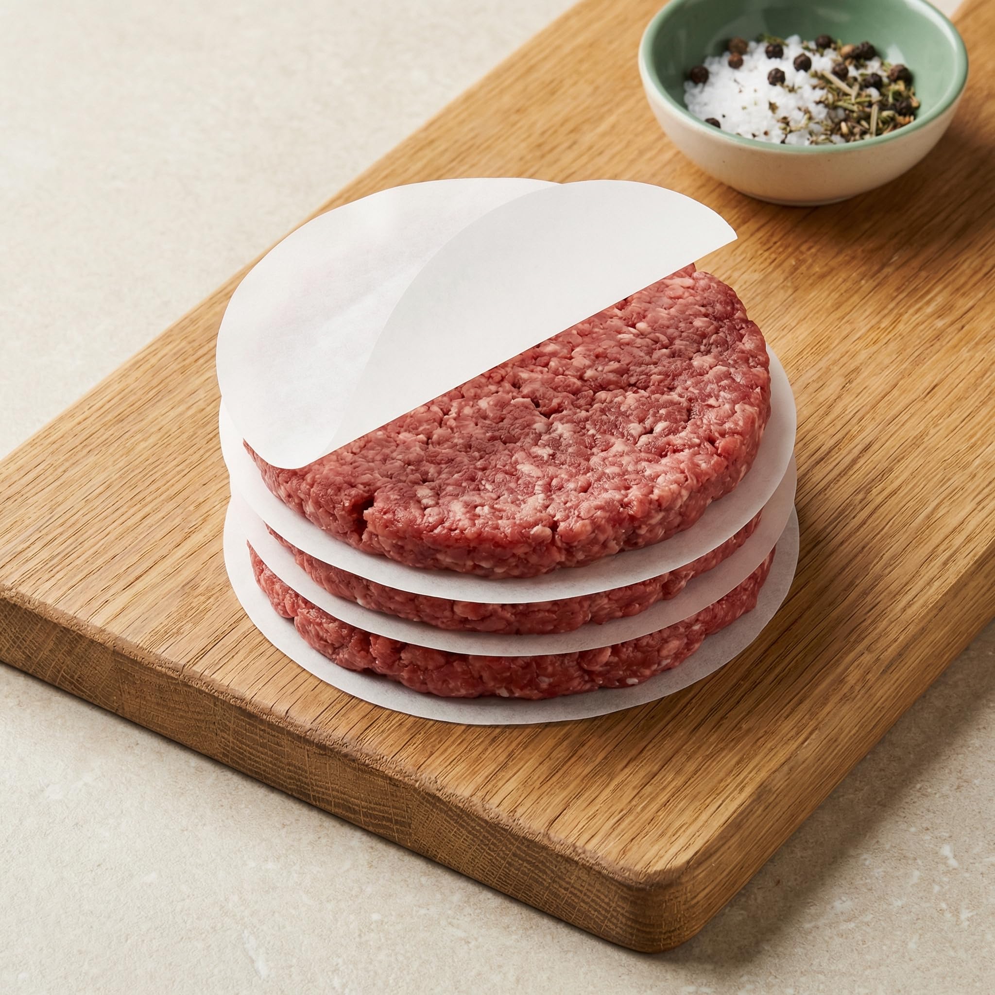 Lot de 1500 feuilles de papier sulfurisé rond de 13 cm pour presse à hamburger antiadhésif résistant à la chaleur Convient à un usage alimentaire Hamburger Patty Paper Papier à hamburger pour