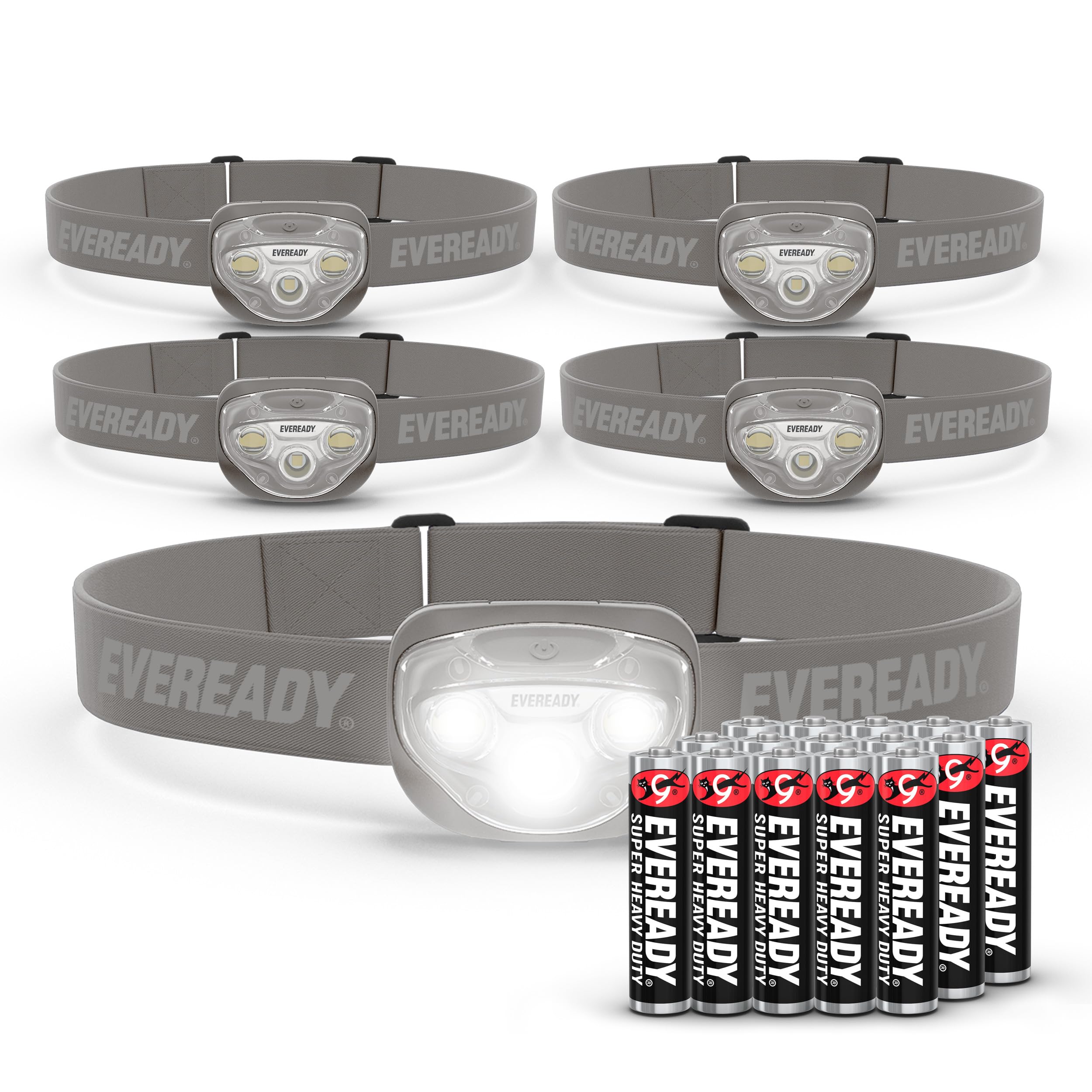 EVEREADY LED Headlamps Pro200 [5-Pack], IPX4 Water Resistant, Bright and Durable Head Lights for Camping, Hiking, Emergency Power Outage (Batteries Included)-image-14