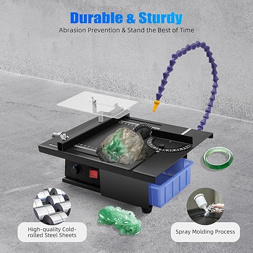 Miniatura 2 de Máquina pulidora de jade, 110 V, joyería profesional, grabado de gema de jade, corte, fresado, molinillo de mesa, sierra de piedra, pulido de gema